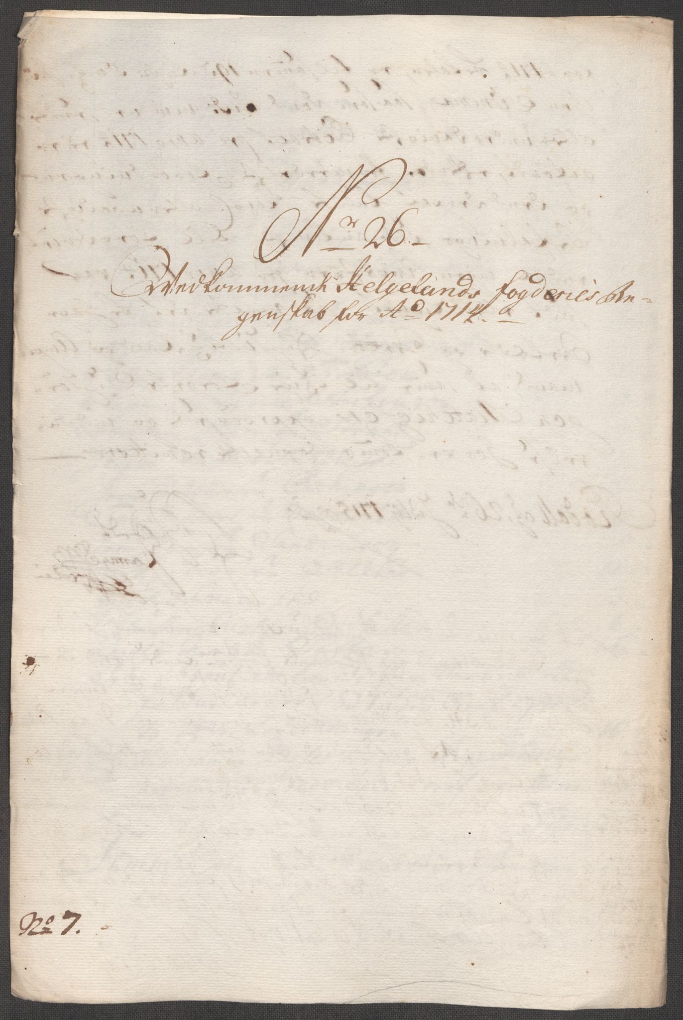 Rentekammeret inntil 1814, Reviderte regnskaper, Fogderegnskap, RA/EA-4092/R65/L4513: Fogderegnskap Helgeland, 1714-1715, s. 169
