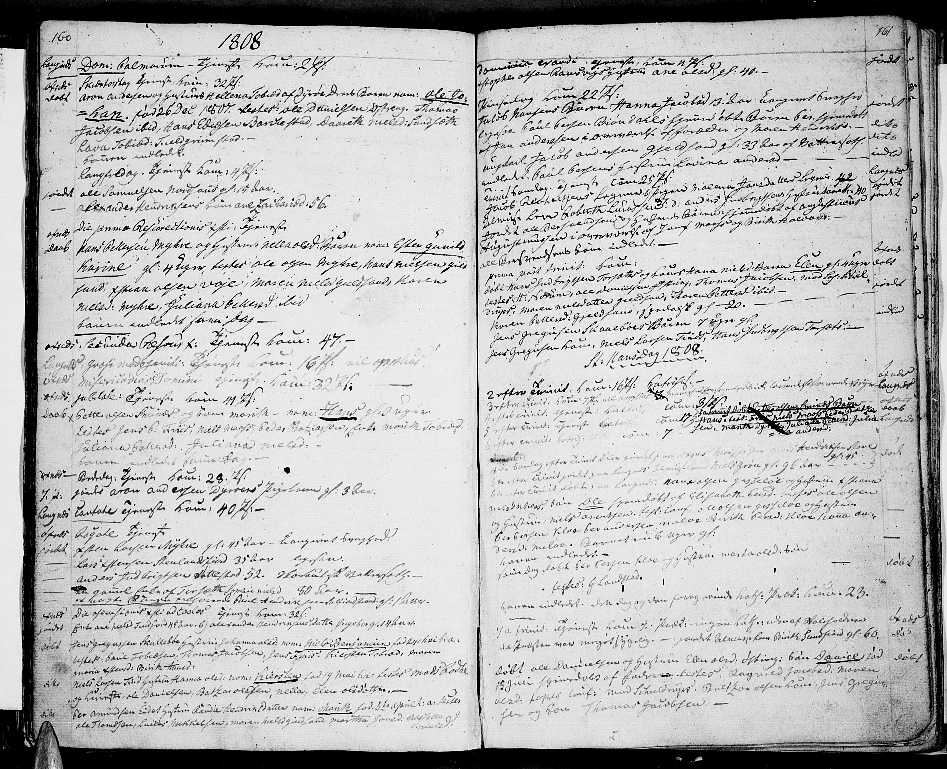 Ministerialprotokoller, klokkerbøker og fødselsregistre - Nordland, AV/SAT-A-1459/893/L1330: Ministerialbok nr. 893A03, 1791-1820, s. 160-161