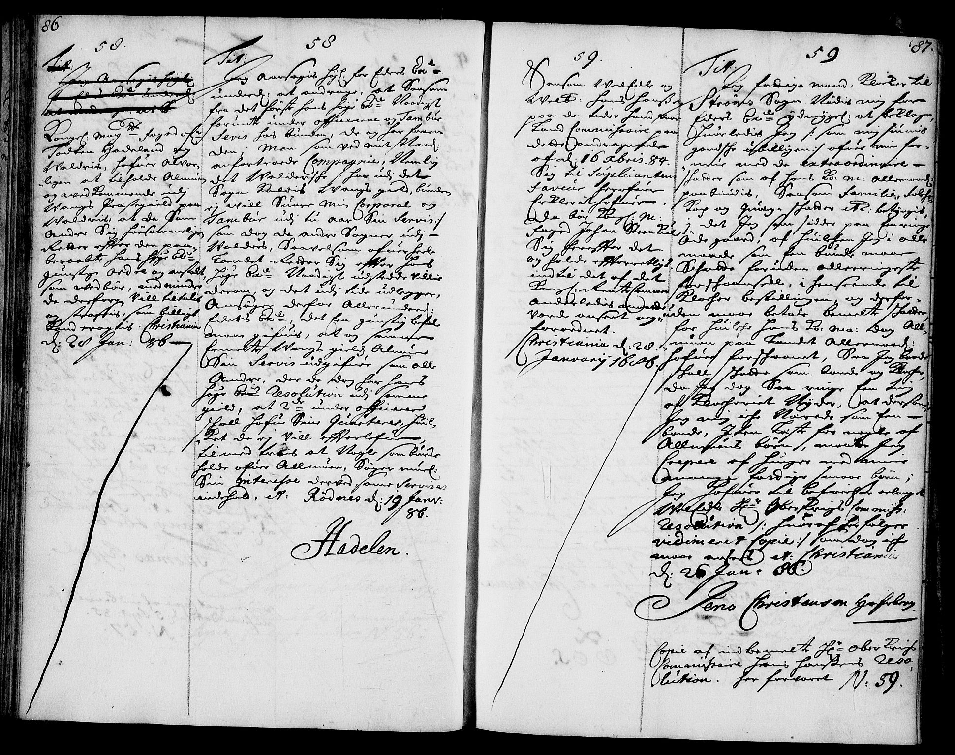 Stattholderembetet 1572-1771, RA/EA-2870/Ae/L0002: Supplikasjons- og resolusjonsprotokoll, 1686, s. 86-87