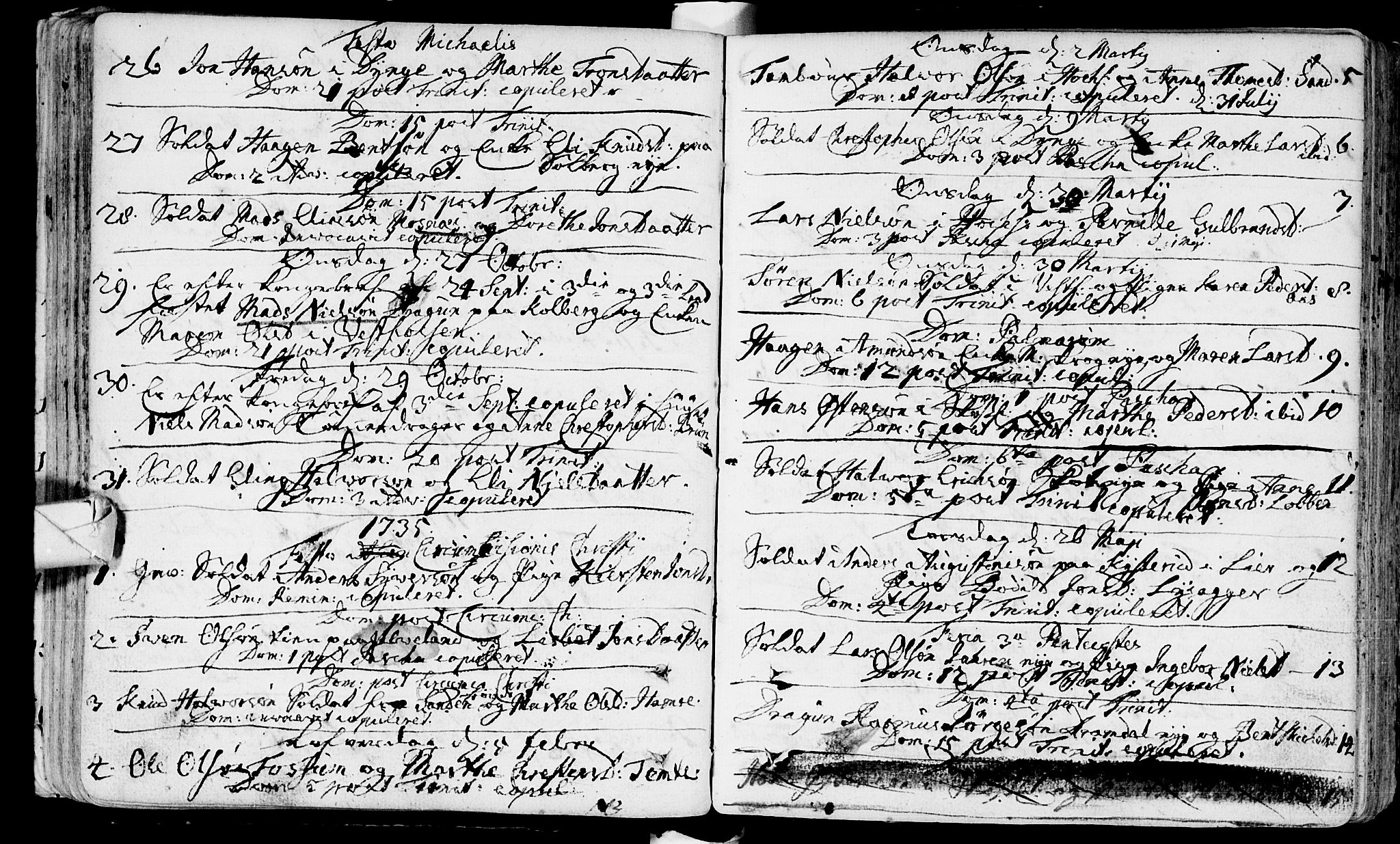 Eiker kirkebøker, AV/SAKO-A-4/F/Fa/L0005: Ministerialbok nr. I 5 /1, 1705-1759
