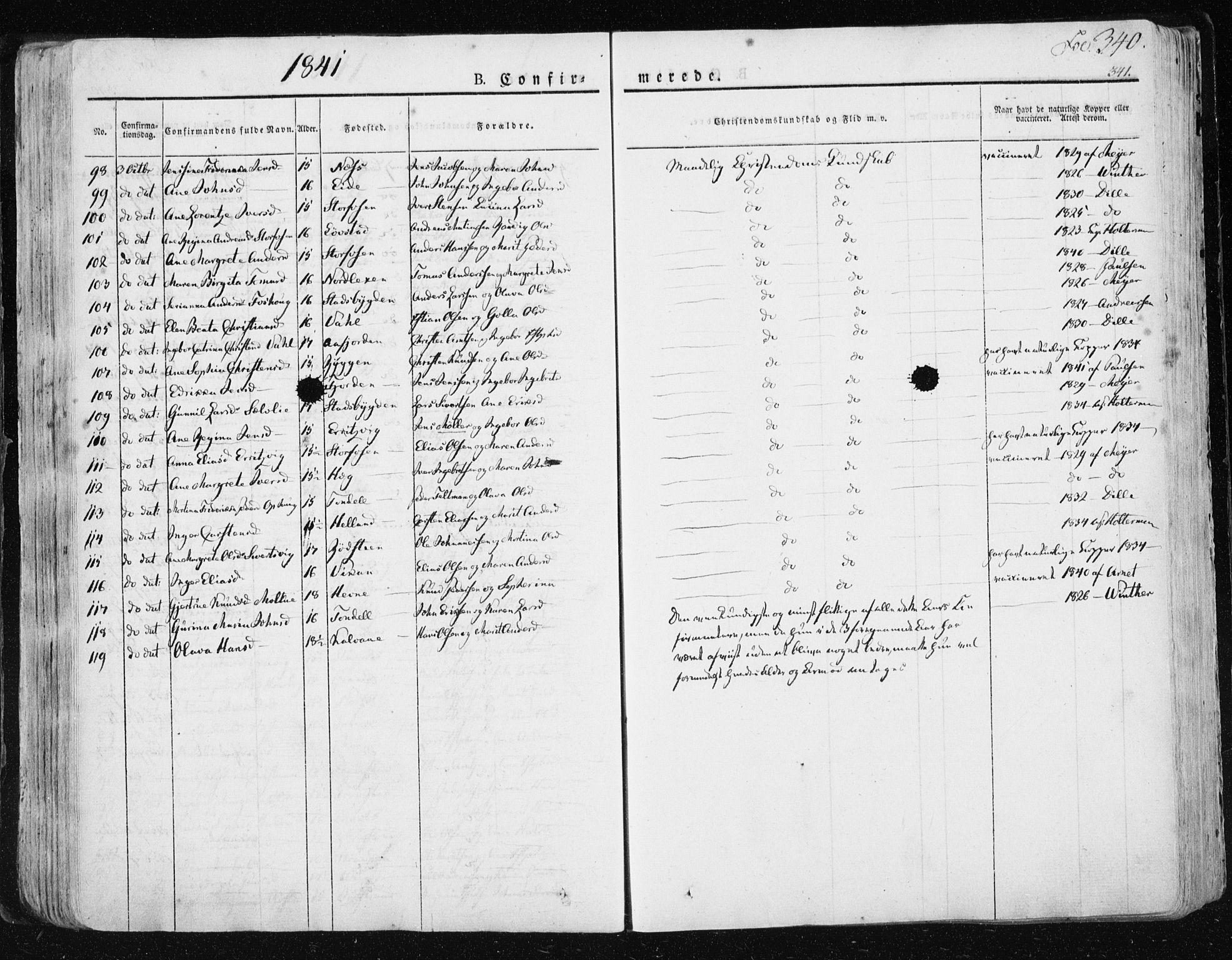 Ministerialprotokoller, klokkerbøker og fødselsregistre - Sør-Trøndelag, AV/SAT-A-1456/659/L0735: Ministerialbok nr. 659A05, 1826-1841, s. 340