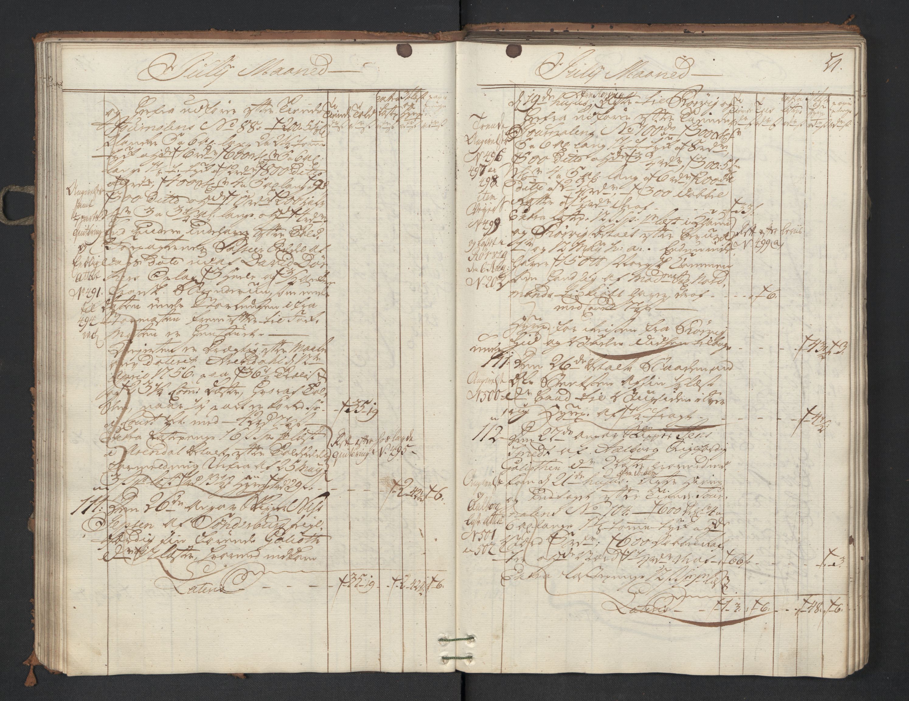 Generaltollkammeret, tollregnskaper, AV/RA-EA-5490/R01/L0047/0001: Tollregnskaper Fredrikshald / Utgående hovedtollbok, 1762, s. 50b-51a