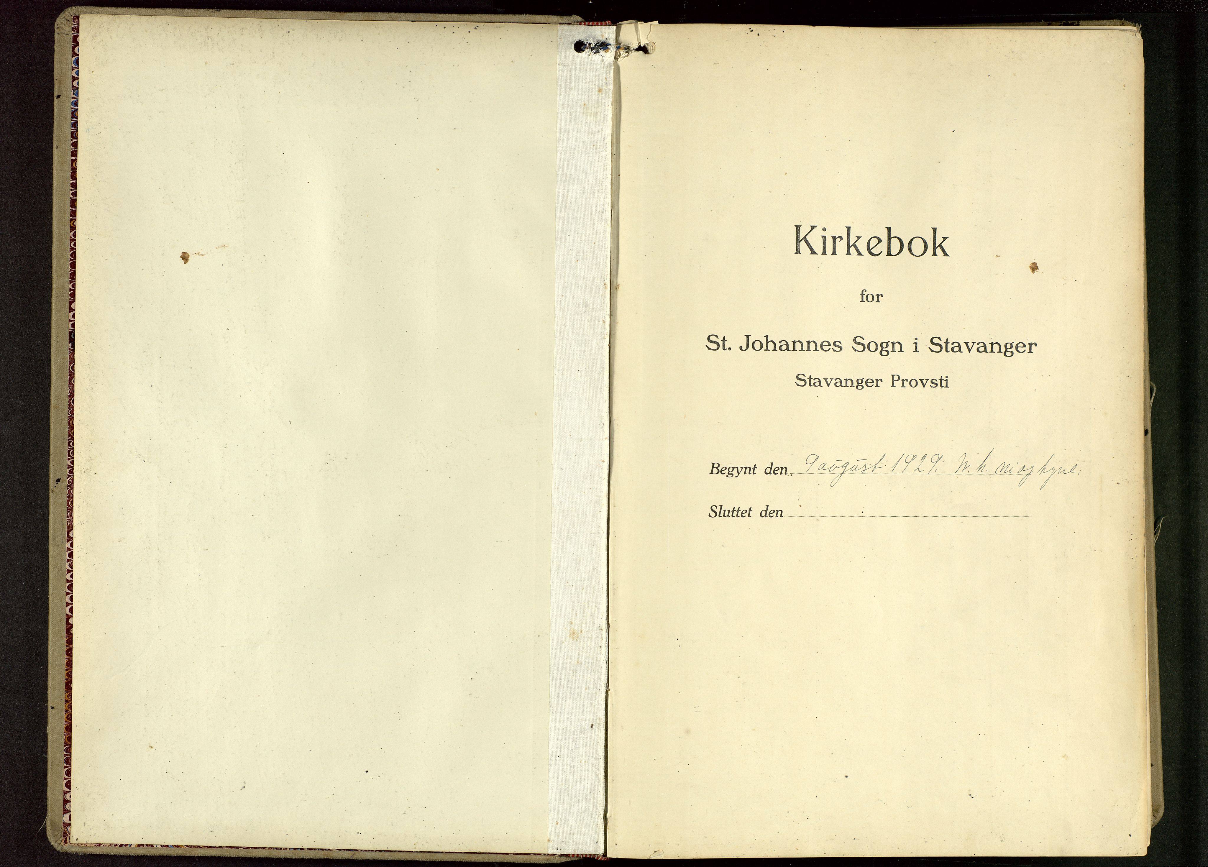 St. Johannes sokneprestkontor, SAST/A-101814/001/30/30BB/L0009: Klokkerbok nr. B 9, 1929-1946