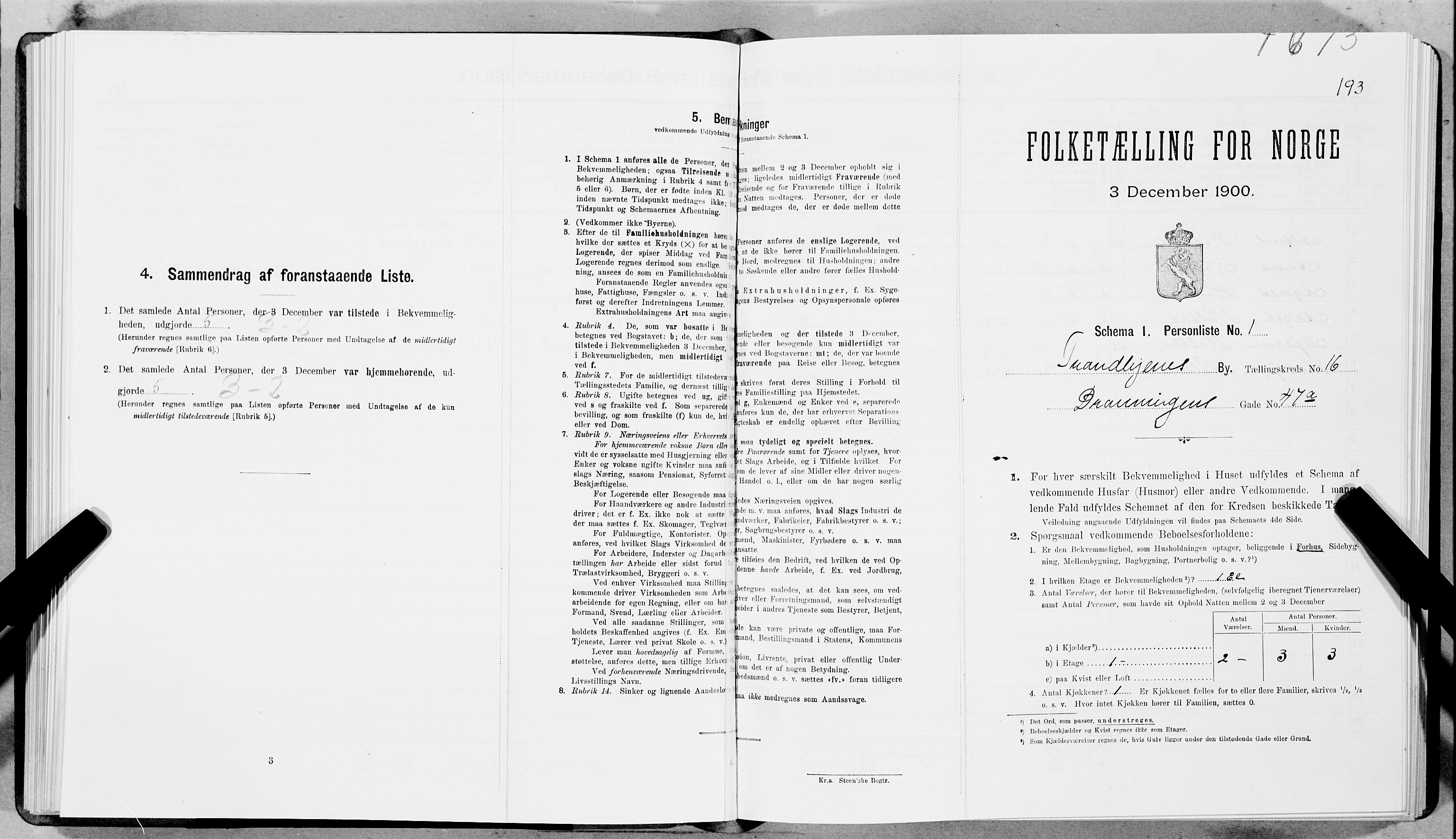 SAT, Folketelling 1900 for 1601 Trondheim kjøpstad, 1900, s. 2732