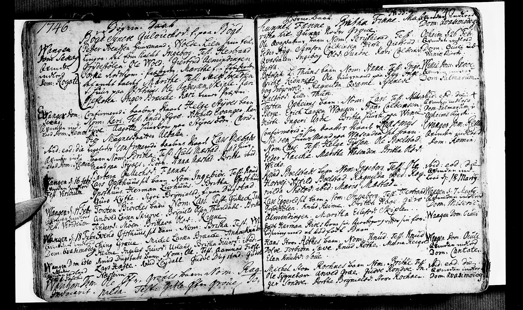 Voss sokneprestembete, AV/SAB-A-79001/H/Haa: Ministerialbok nr. A 6, 1744-1752, s. 33