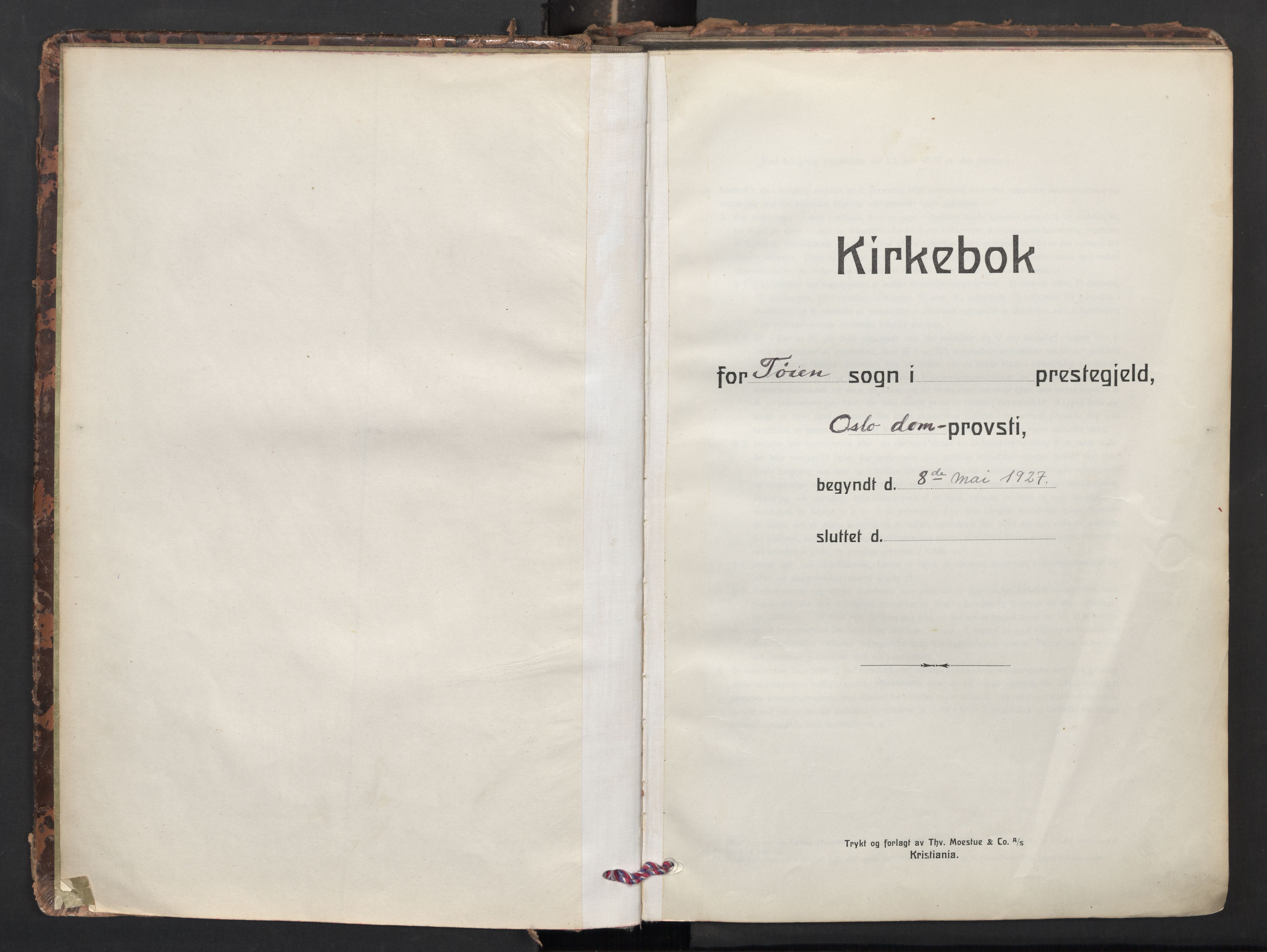 Tøyen prestekontor Kirkebøker, SAO/A-10167a/F/Fa/L0005: Ministerialbok nr. 5, 1927-1981