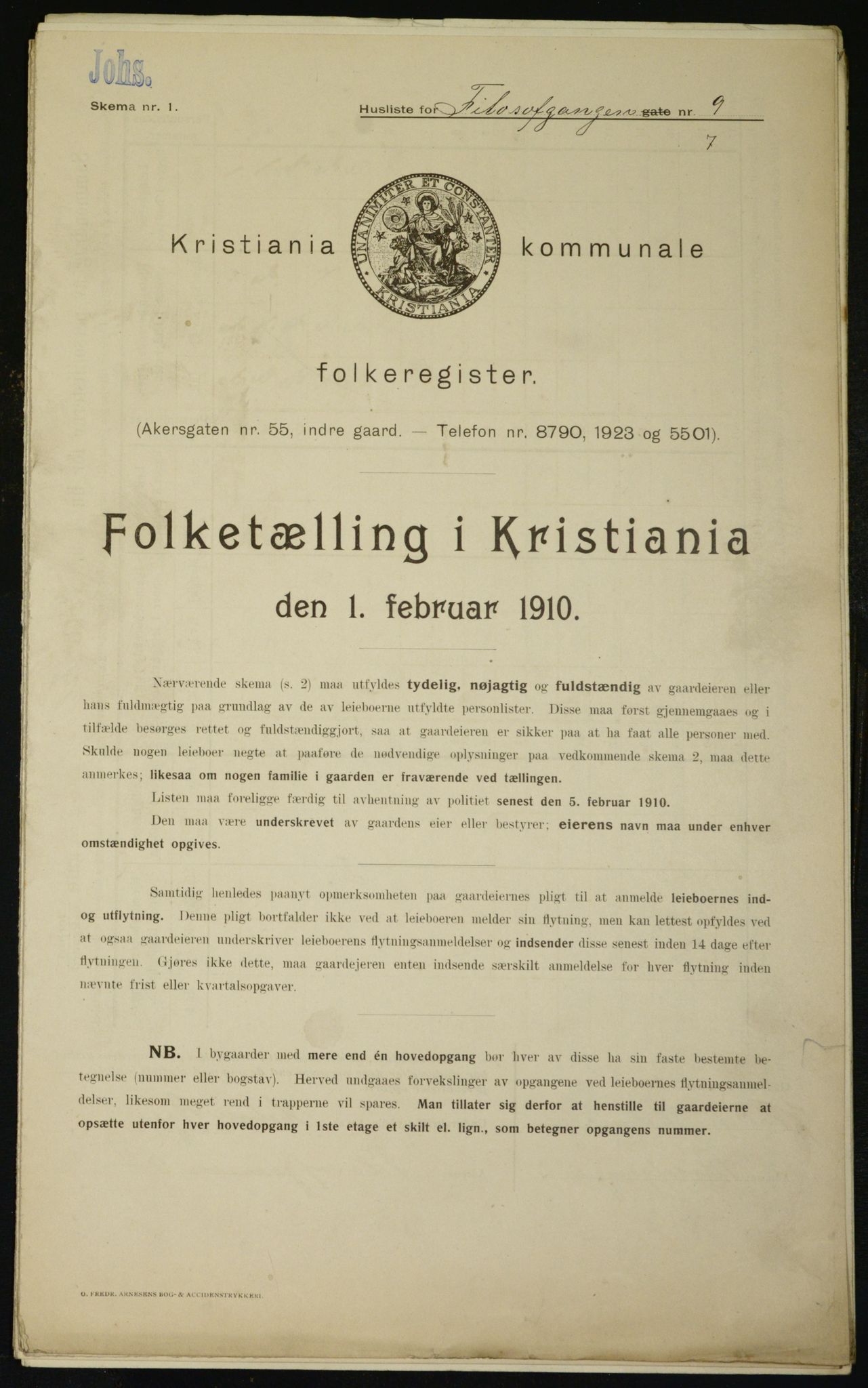 OBA, Kommunal folketelling 1.2.1910 for Kristiania, 1910, s. 22797