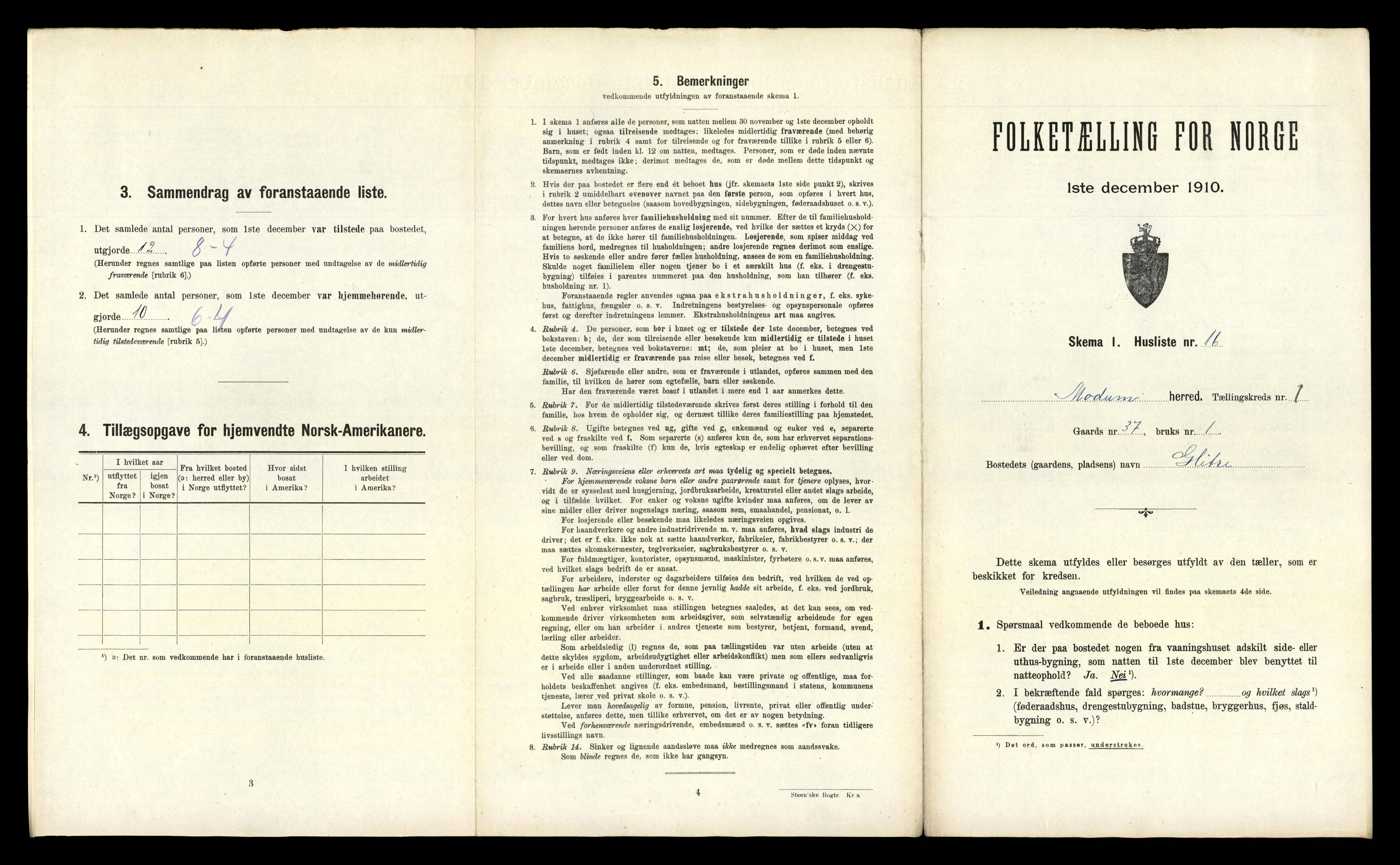 RA, Folketelling 1910 for 0623 Modum herred, 1910, s. 130