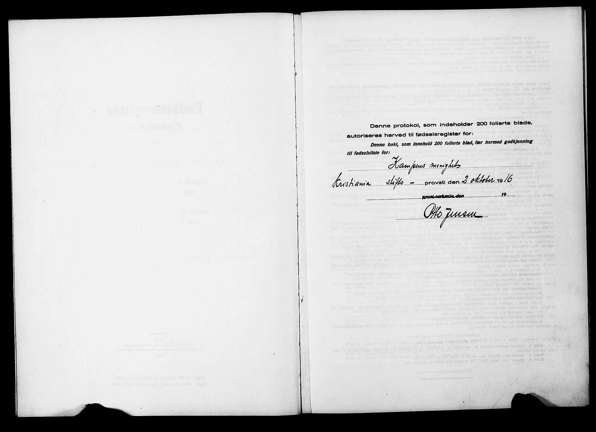 Kampen prestekontor Kirkebøker, AV/SAO-A-10853/J/Ja/L0001: Fødselsregister nr. 1, 1916-1920