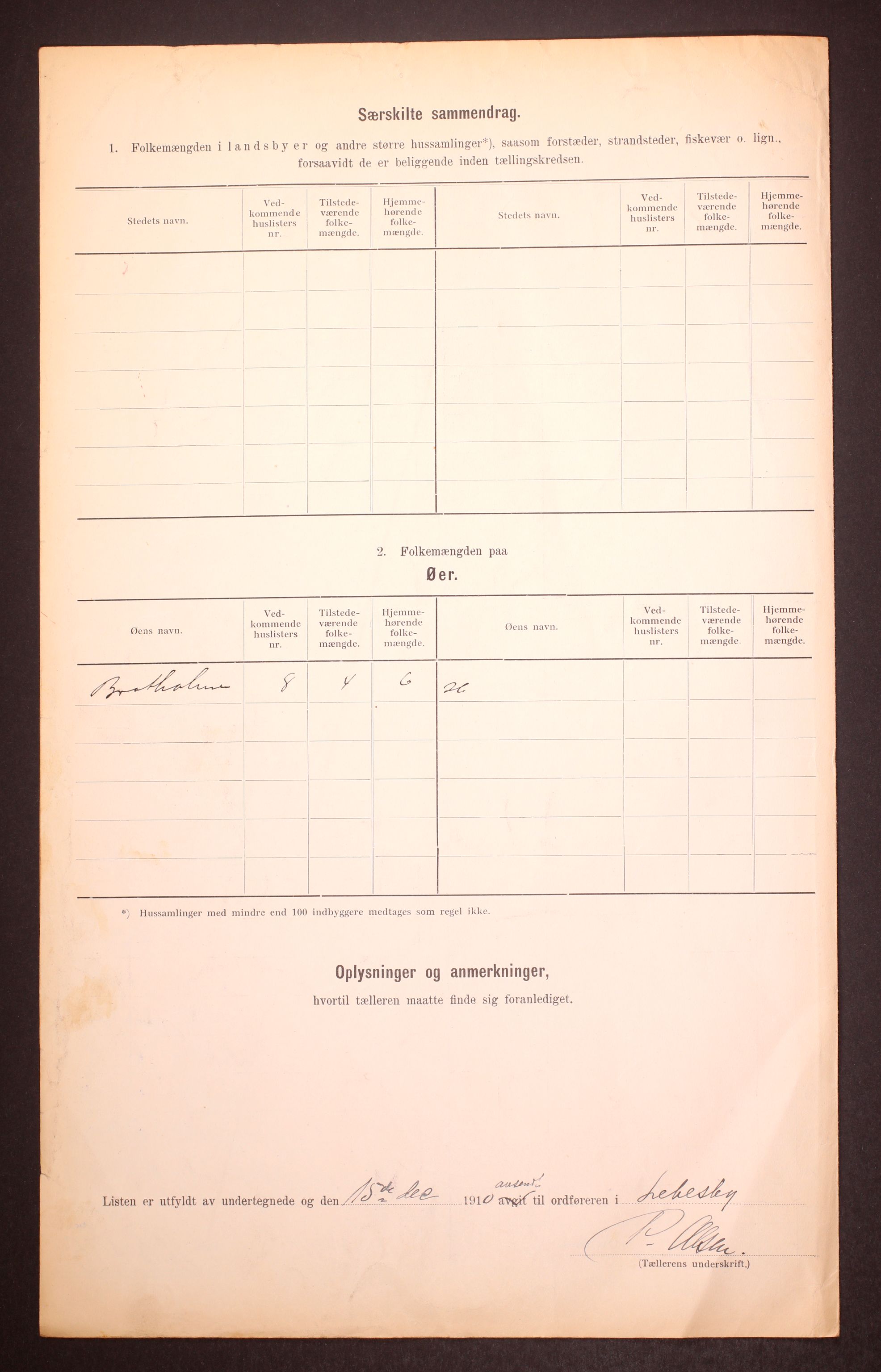 RA, Folketelling 1910 for 2022 Lebesby herred, 1910, s. 9