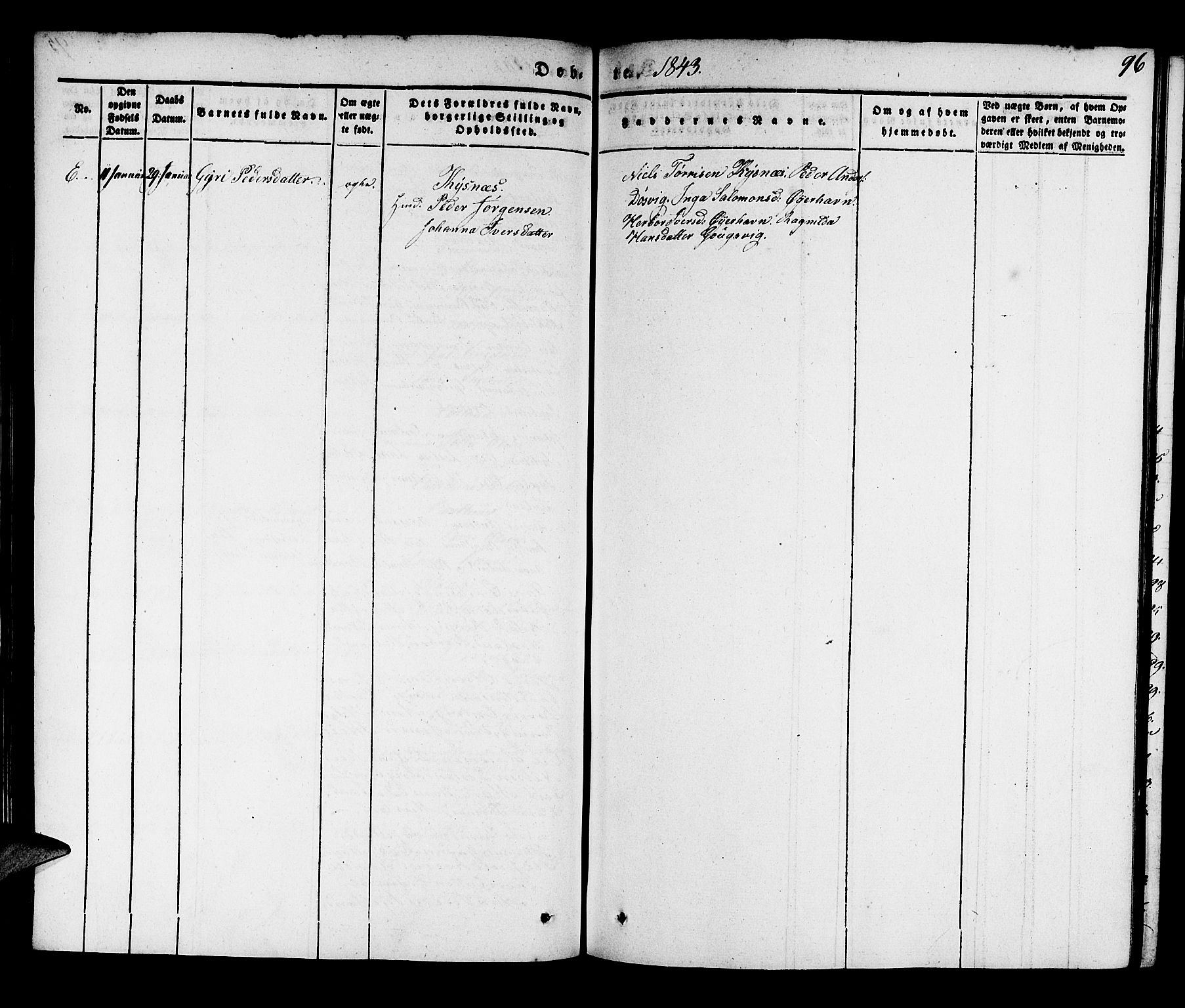 Kvinnherad sokneprestembete, AV/SAB-A-76401/H/Haa: Ministerialbok nr. A 6, 1835-1843, s. 96