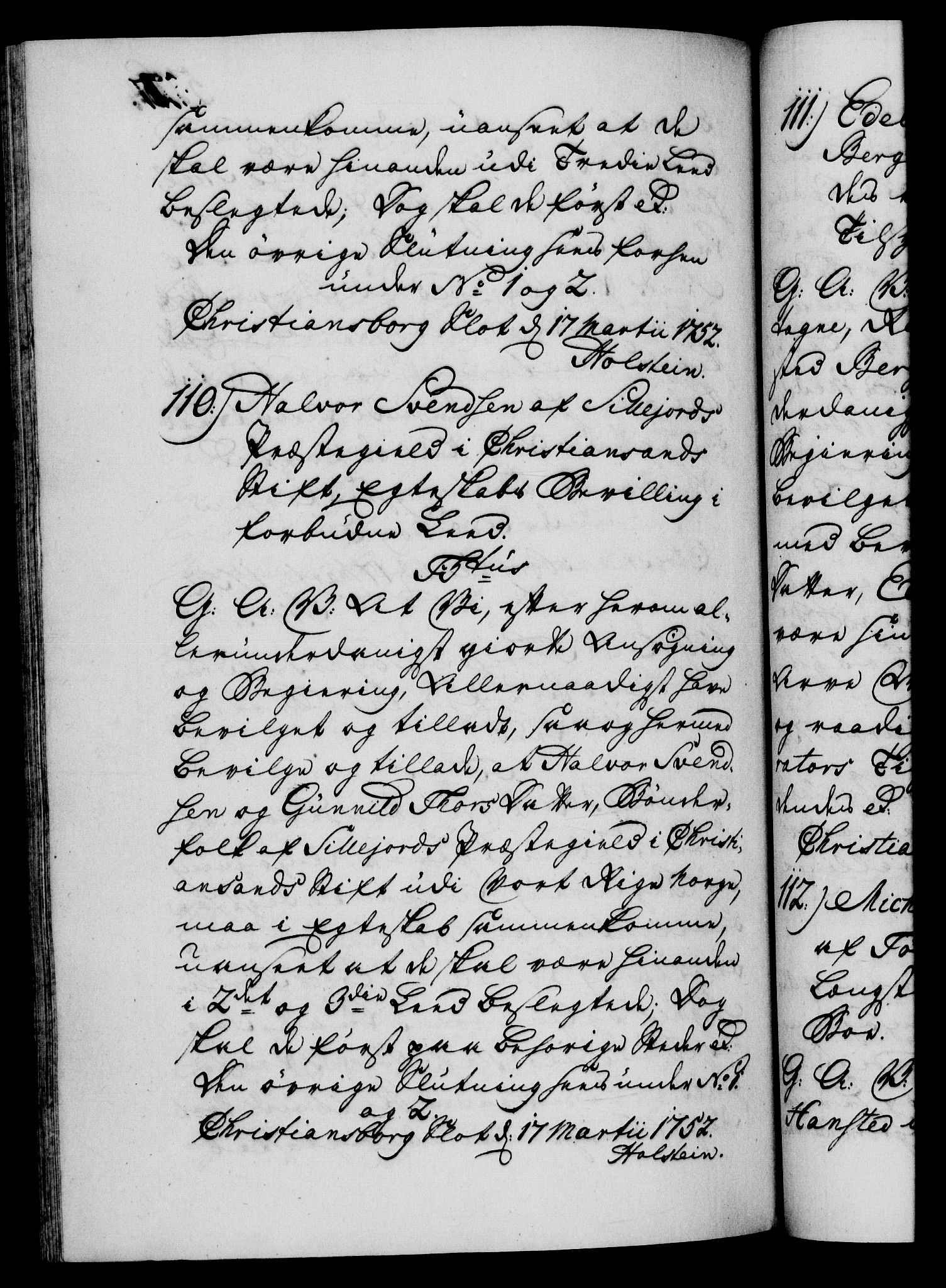 Danske Kanselli 1572-1799, RA/EA-3023/F/Fc/Fca/Fcaa/L0037: Norske registre, 1751-1752, s. 527b