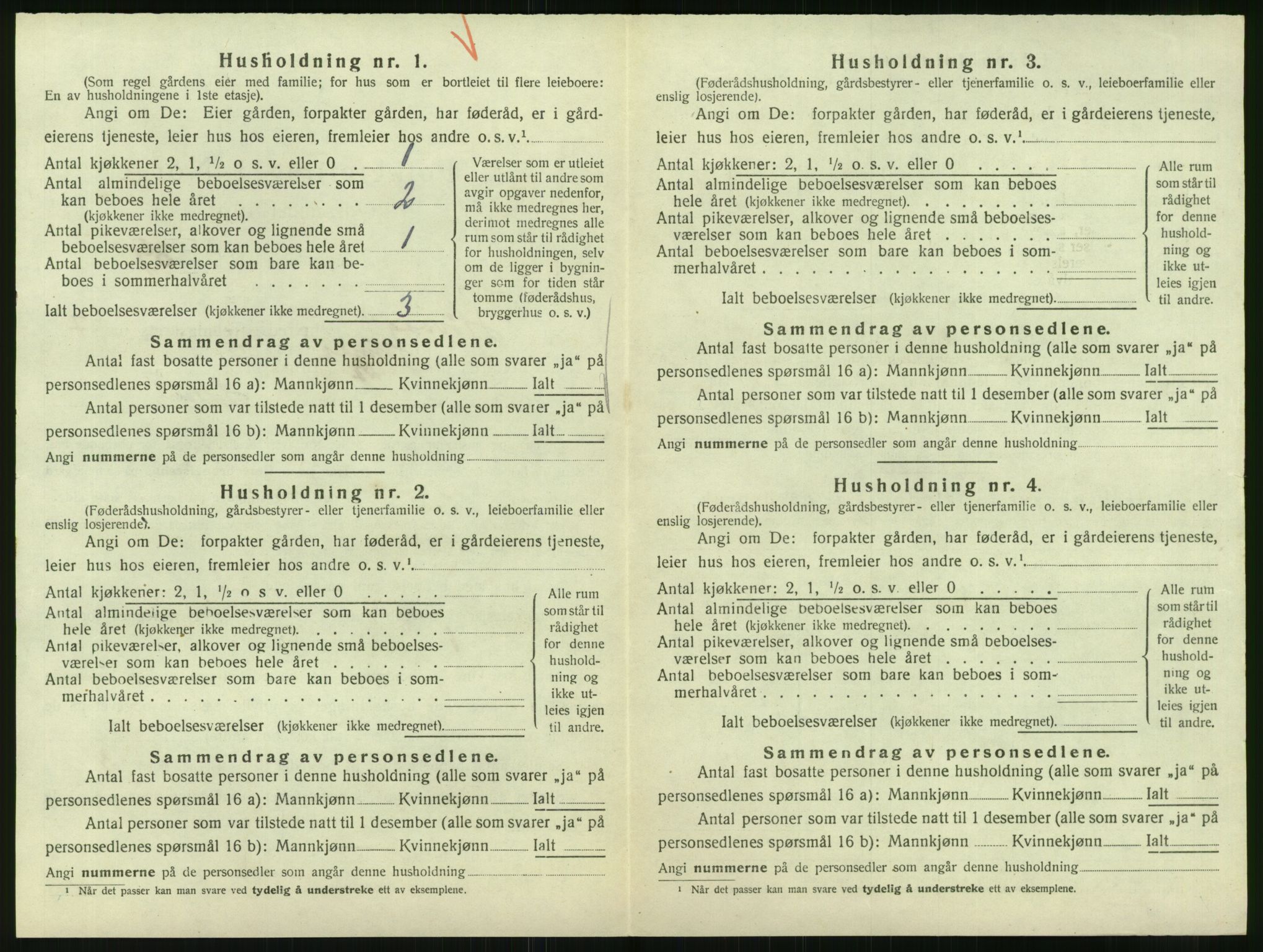 SAK, Folketelling 1920 for 0927 Høvåg herred, 1920, s. 739