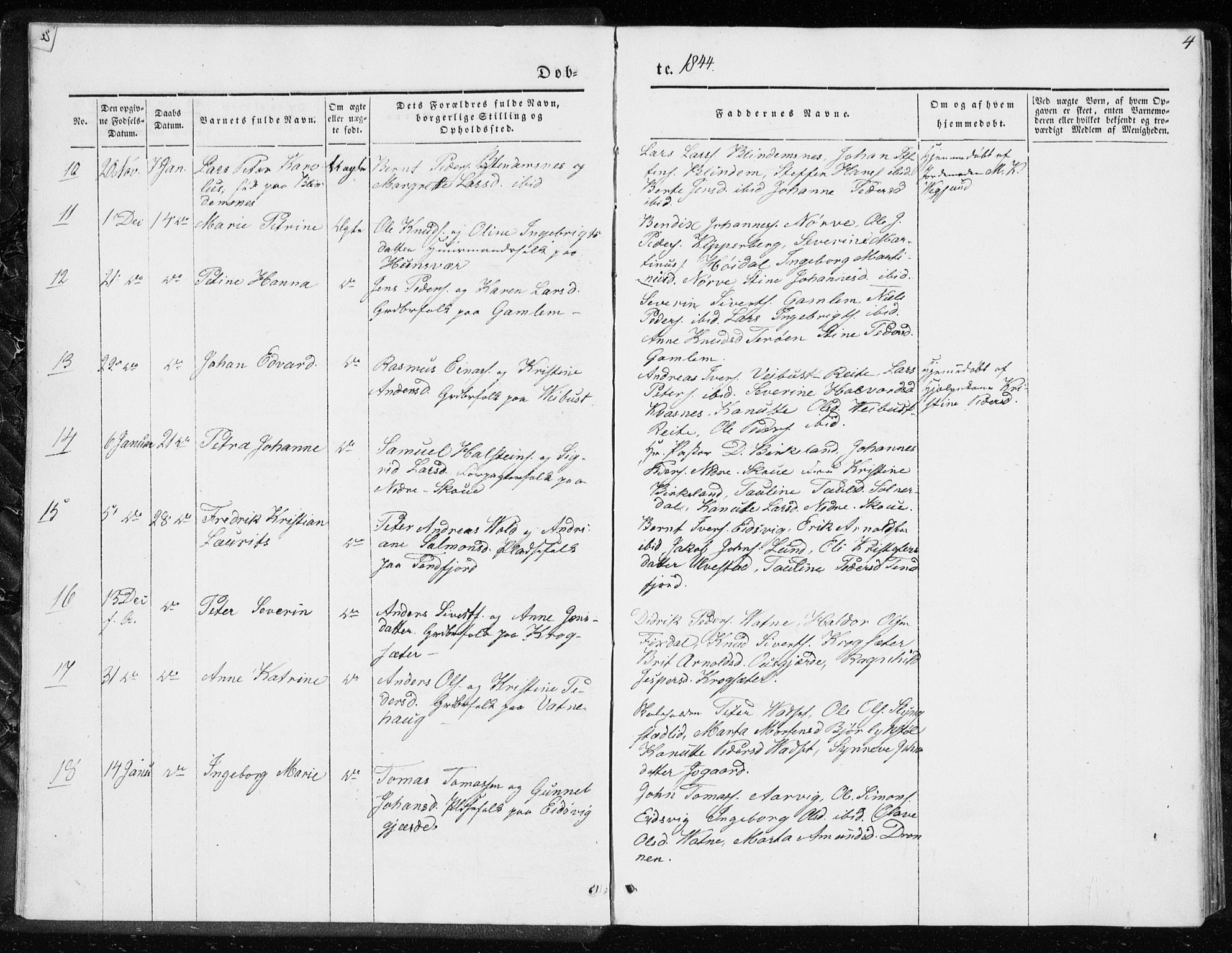 Ministerialprotokoller, klokkerbøker og fødselsregistre - Møre og Romsdal, AV/SAT-A-1454/528/L0415: Residerende kapellans bok nr. 528B03, 1843-1852, s. 4