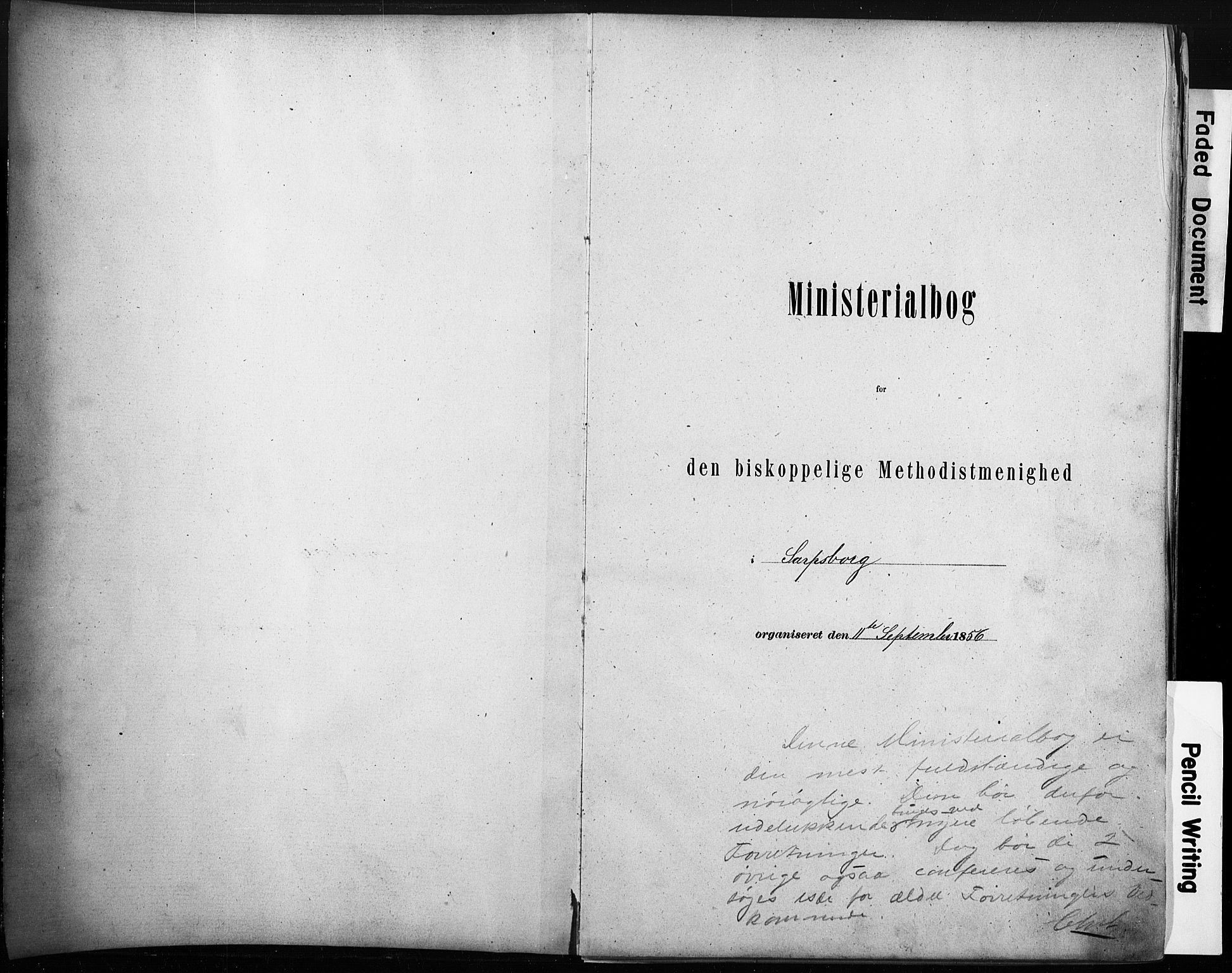 Sarpsborg metodistkirke, SAO/PAO-0233/A/L0003: Dissenterprotokoll nr. 3, 1856-1893
