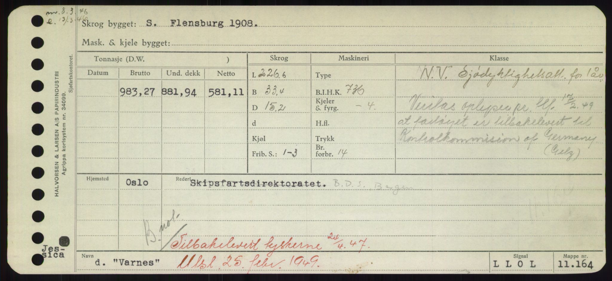 Sjøfartsdirektoratet med forløpere, Skipsmålingen, RA/S-1627/H/Hd/L0040: Fartøy, U-Ve, s. 385