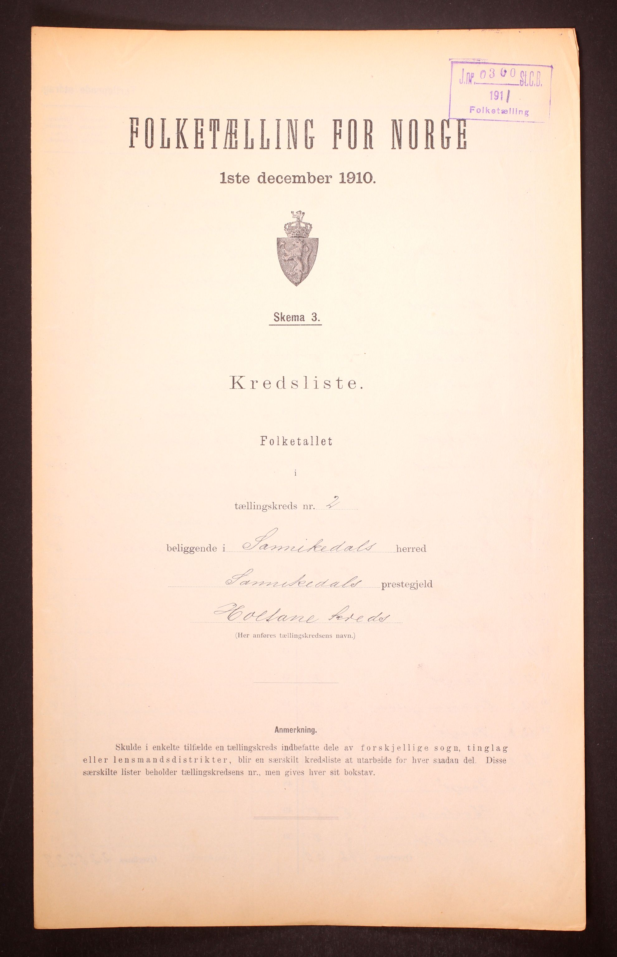 RA, Folketelling 1910 for 0816 Sannidal herred, 1910, s. 7