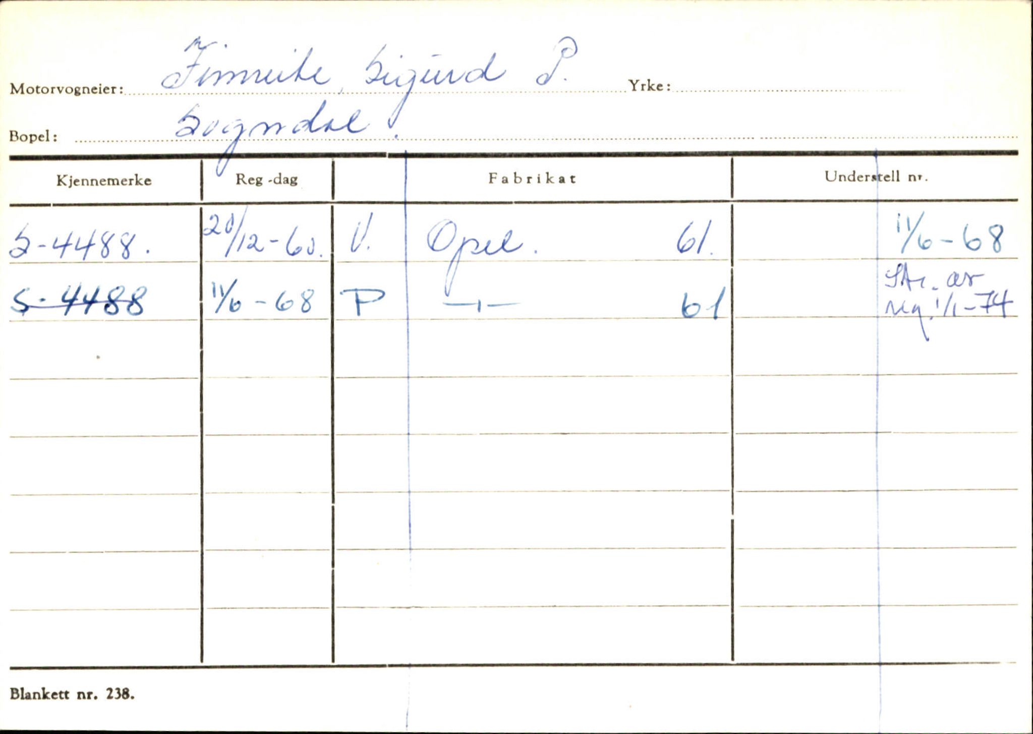 Statens vegvesen, Sogn og Fjordane vegkontor, AV/SAB-A-5301/4/F/L0124: Eigarregister Sogndal A-U, 1945-1975, s. 526