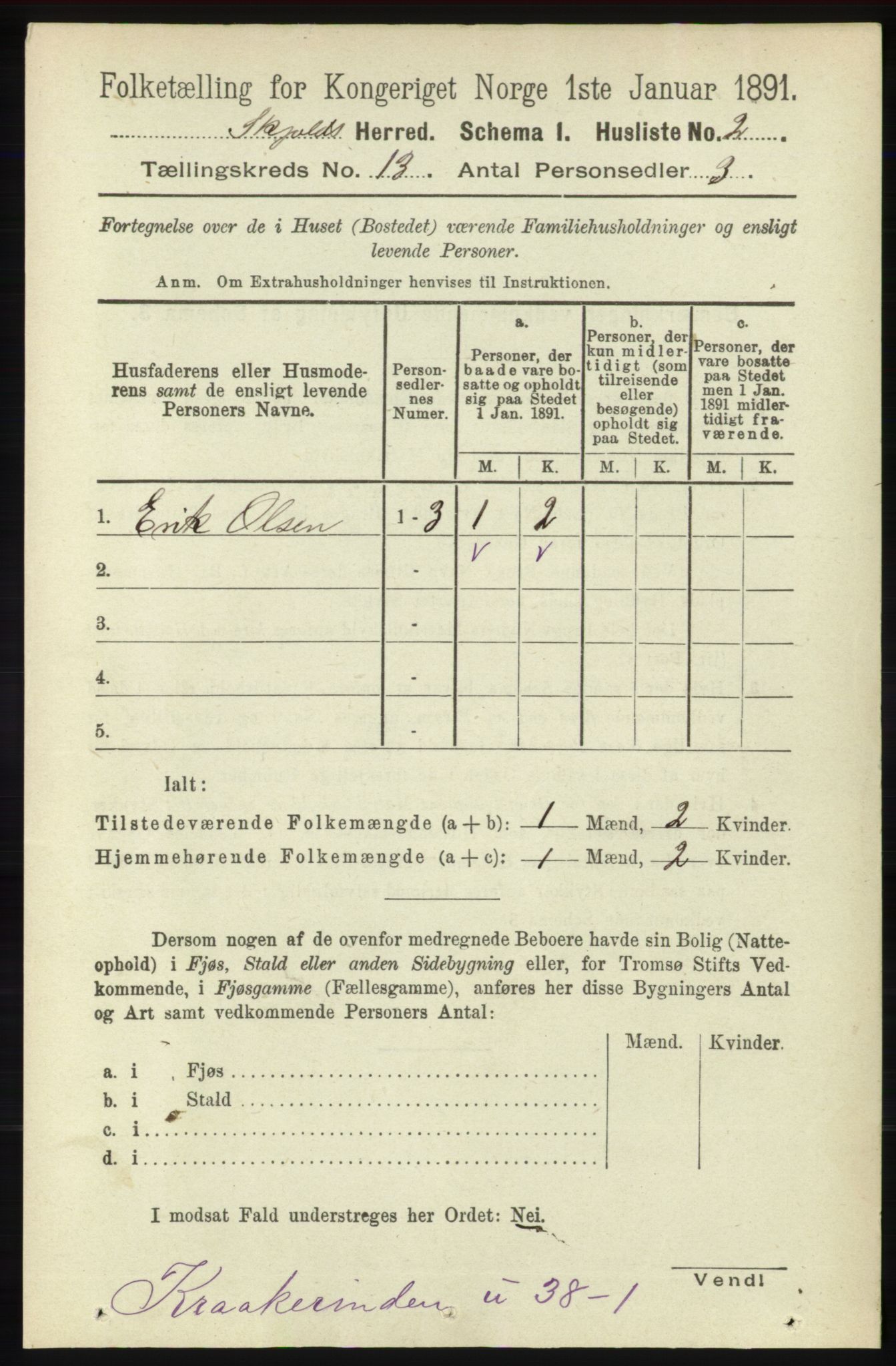 RA, Folketelling 1891 for 1154 Skjold herred, 1891, s. 2372