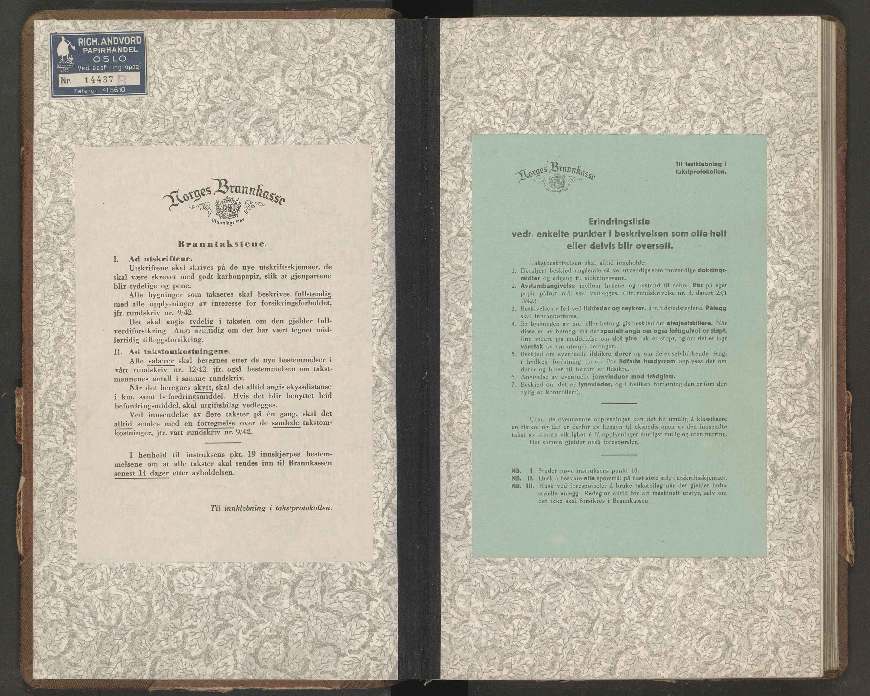 Hurum lensmannskontor, SAKO/A-505/Y/Yb/Yba/L0016: Branntakstprotokoll, 1951-1952