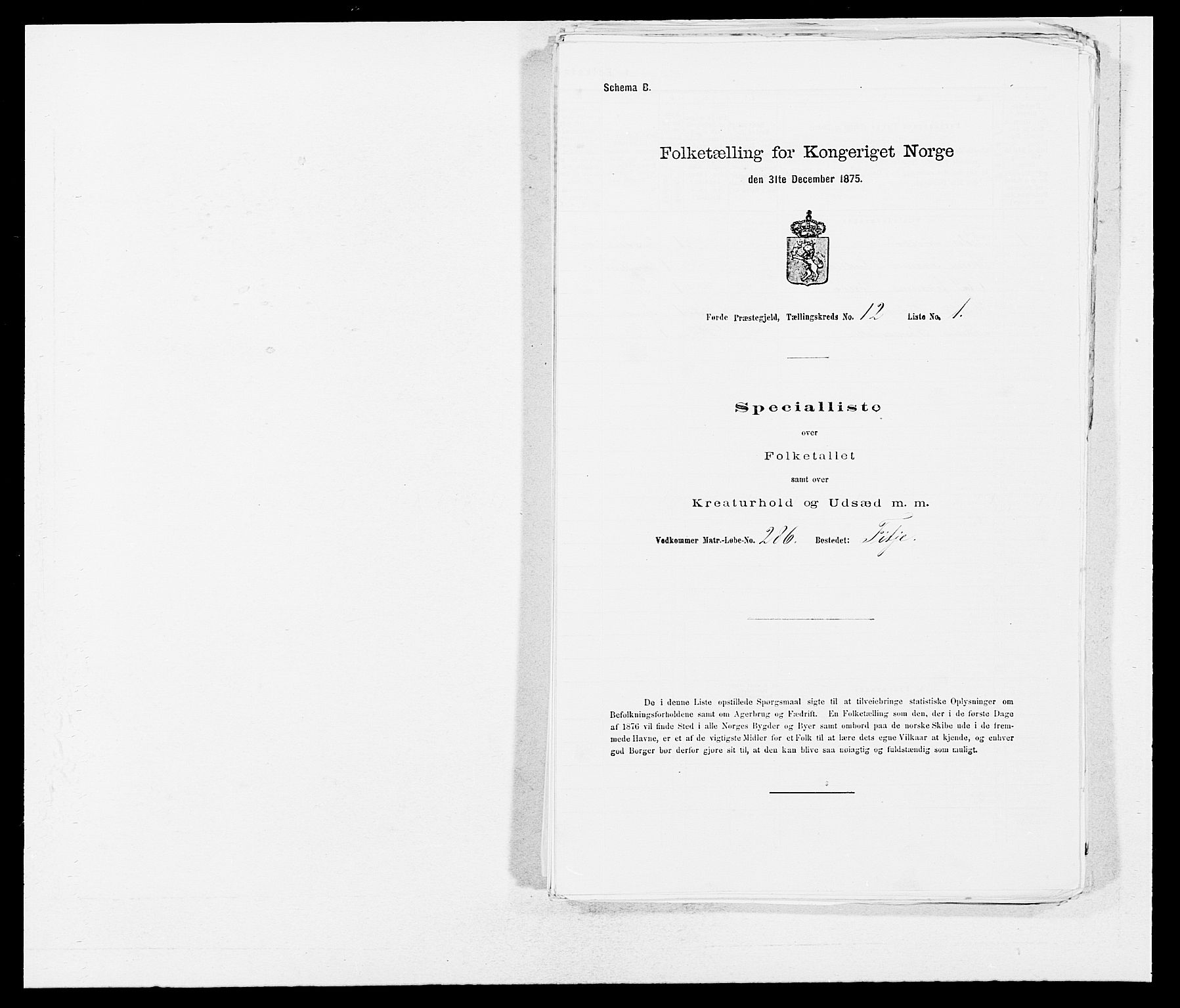 SAB, Folketelling 1875 for 1432P Førde prestegjeld, 1875, s. 1465