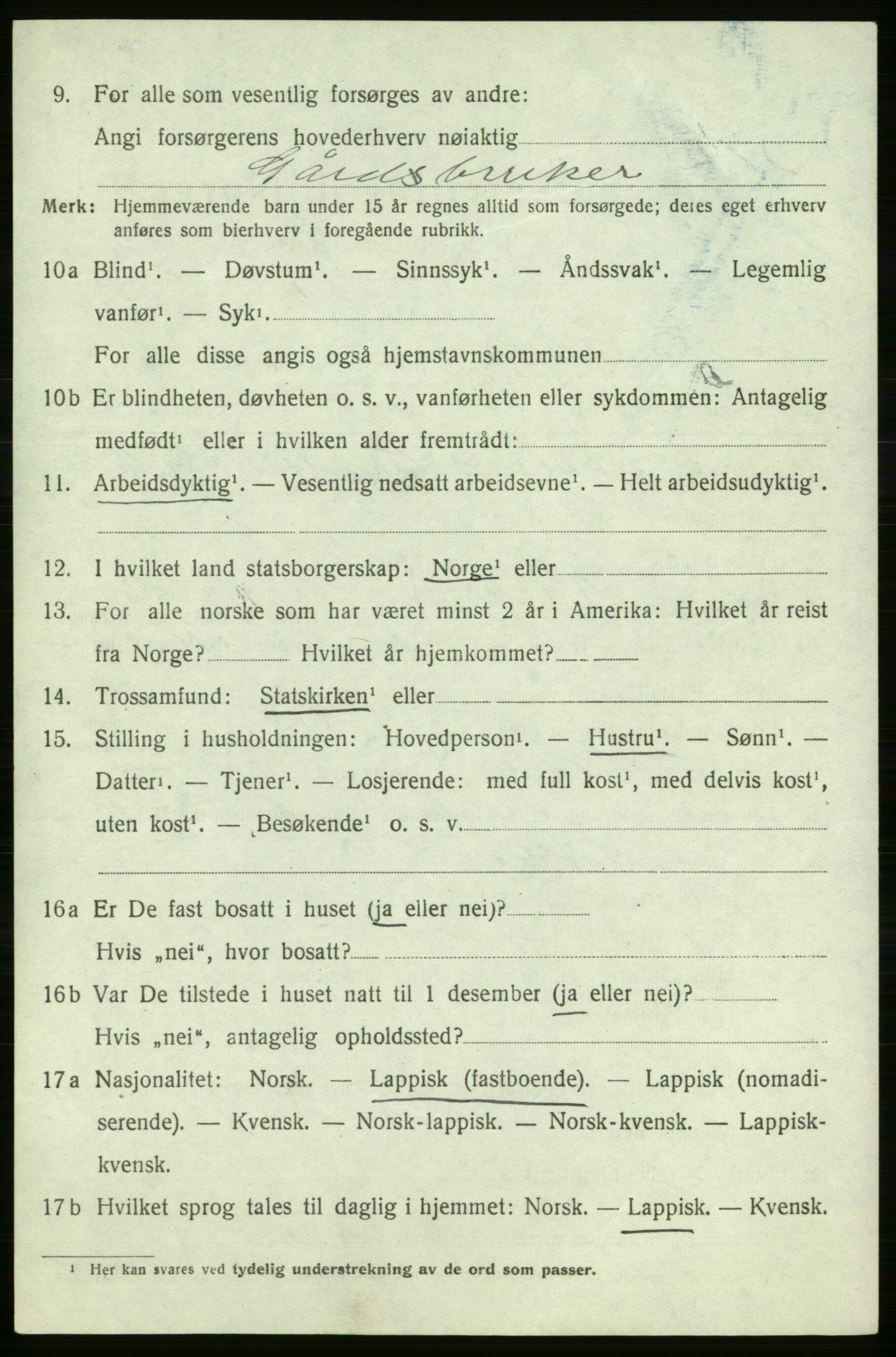 SATØ, Folketelling 1920 for 2021 Karasjok herred, 1920, s. 525