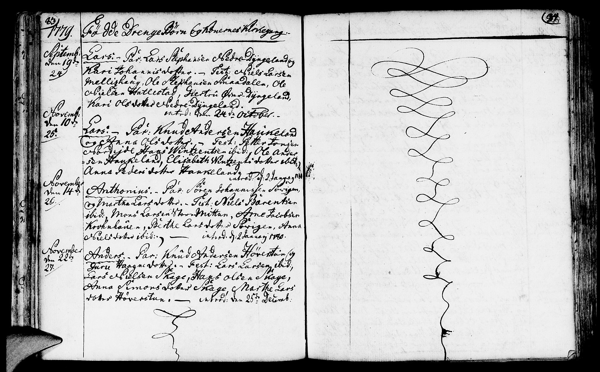 Fana Sokneprestembete, AV/SAB-A-75101/H/Haa/Haaa/L0005: Ministerialbok nr. A 5, 1773-1799, s. 83-84