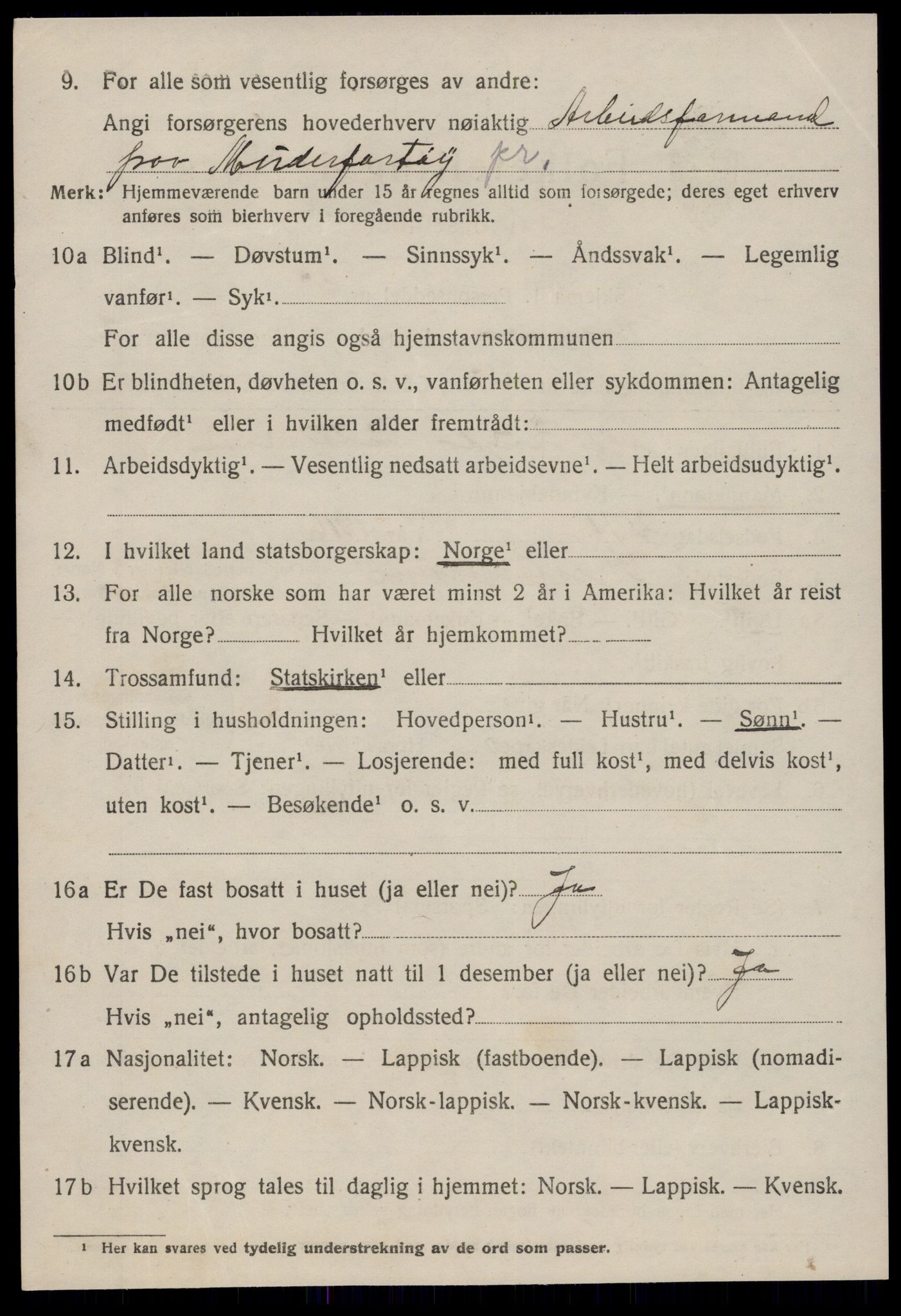 SAT, Folketelling 1920 for 1618 Kvenvær herred, 1920, s. 985