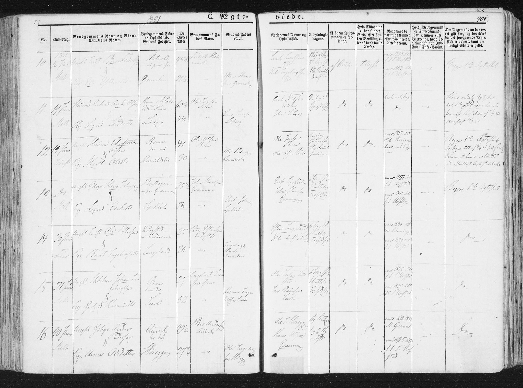 Ministerialprotokoller, klokkerbøker og fødselsregistre - Sør-Trøndelag, SAT/A-1456/691/L1074: Ministerialbok nr. 691A06, 1842-1852, s. 301