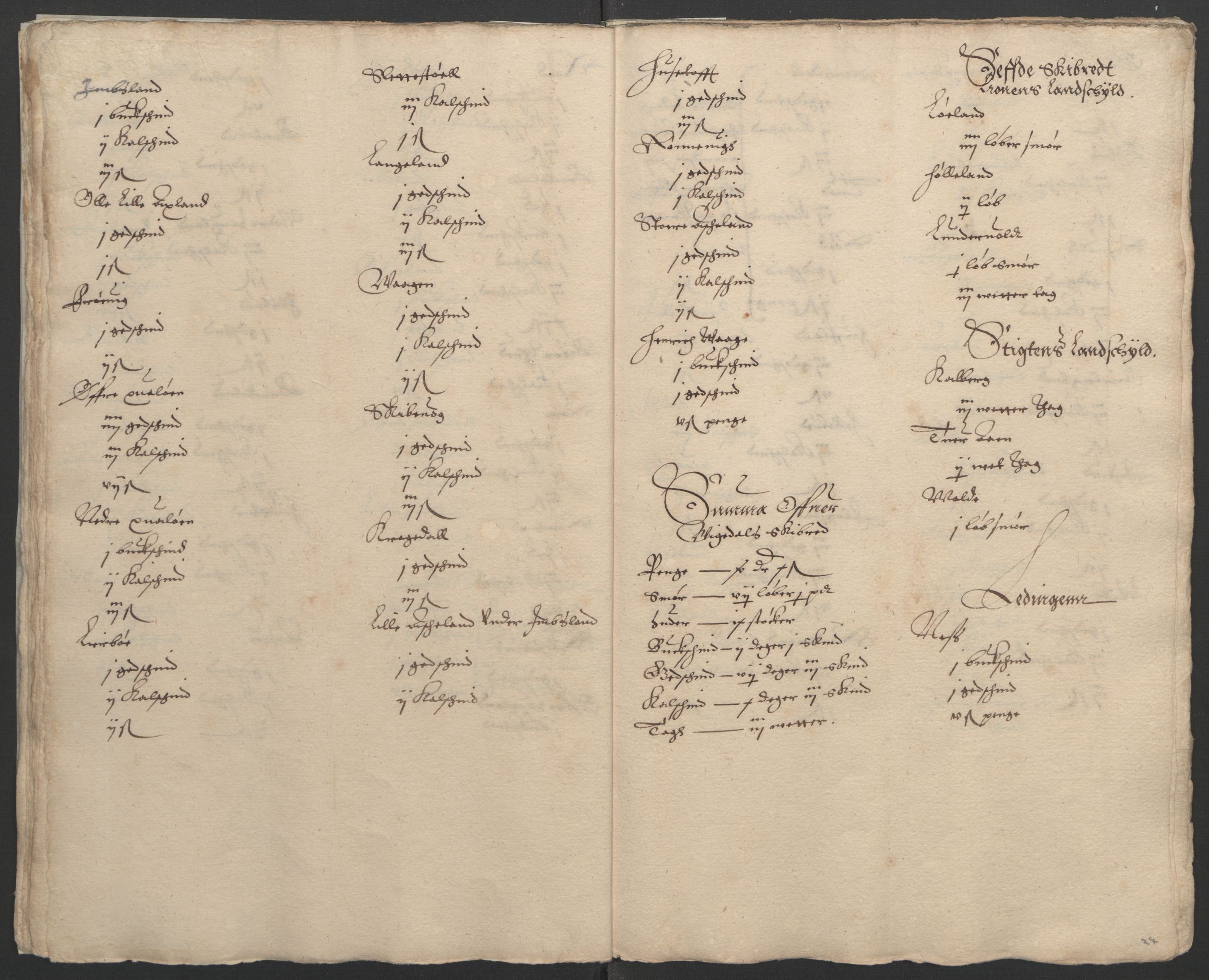 Stattholderembetet 1572-1771, AV/RA-EA-2870/Ek/L0002/0003: Jordebøker til utlikning av garnisonsskatt 1624-1626: / Jordebøker for Stavanger len, 1624-1626, s. 29