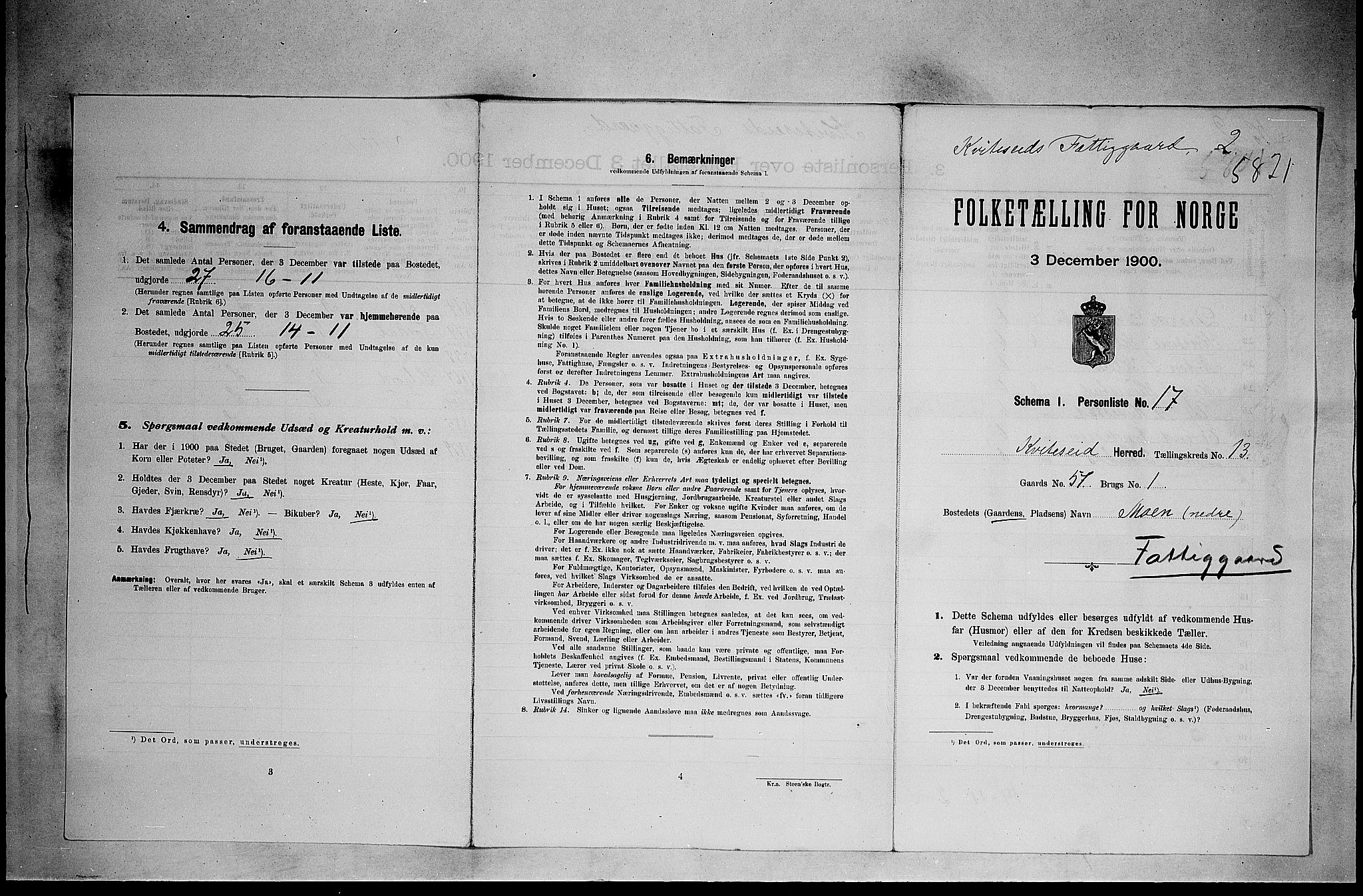 SAKO, Folketelling 1900 for 0829 Kviteseid herred, 1900, s. 911