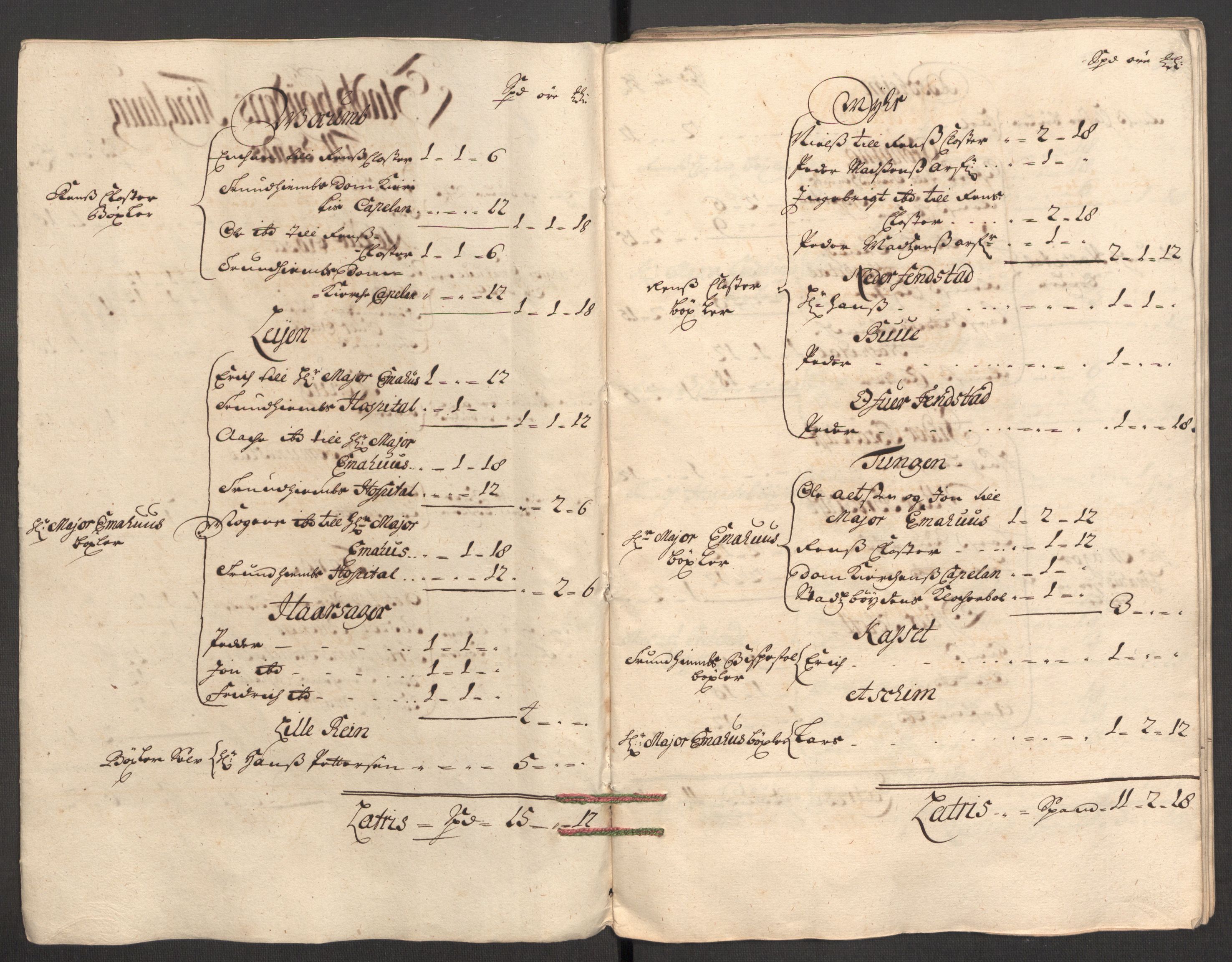 Rentekammeret inntil 1814, Reviderte regnskaper, Fogderegnskap, AV/RA-EA-4092/R57/L3856: Fogderegnskap Fosen, 1704-1705, s. 267