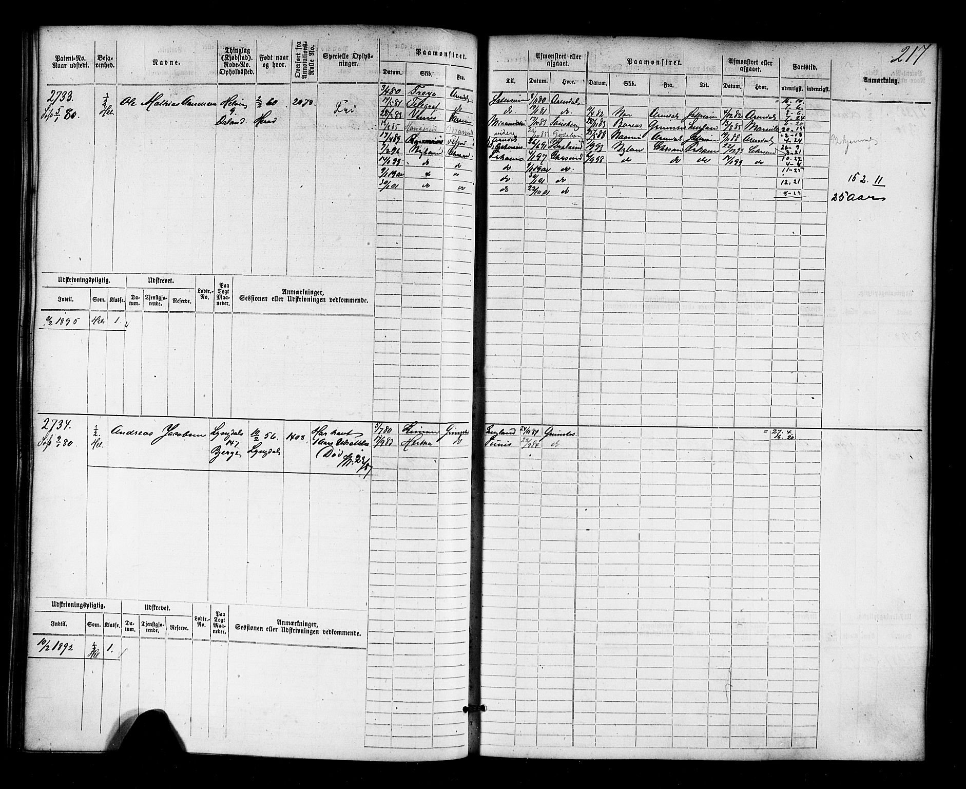 Farsund mønstringskrets, AV/SAK-2031-0017/F/Fb/L0018: Hovedrulle nr 2301-3066, Z-10, 1875-1914, s. 222