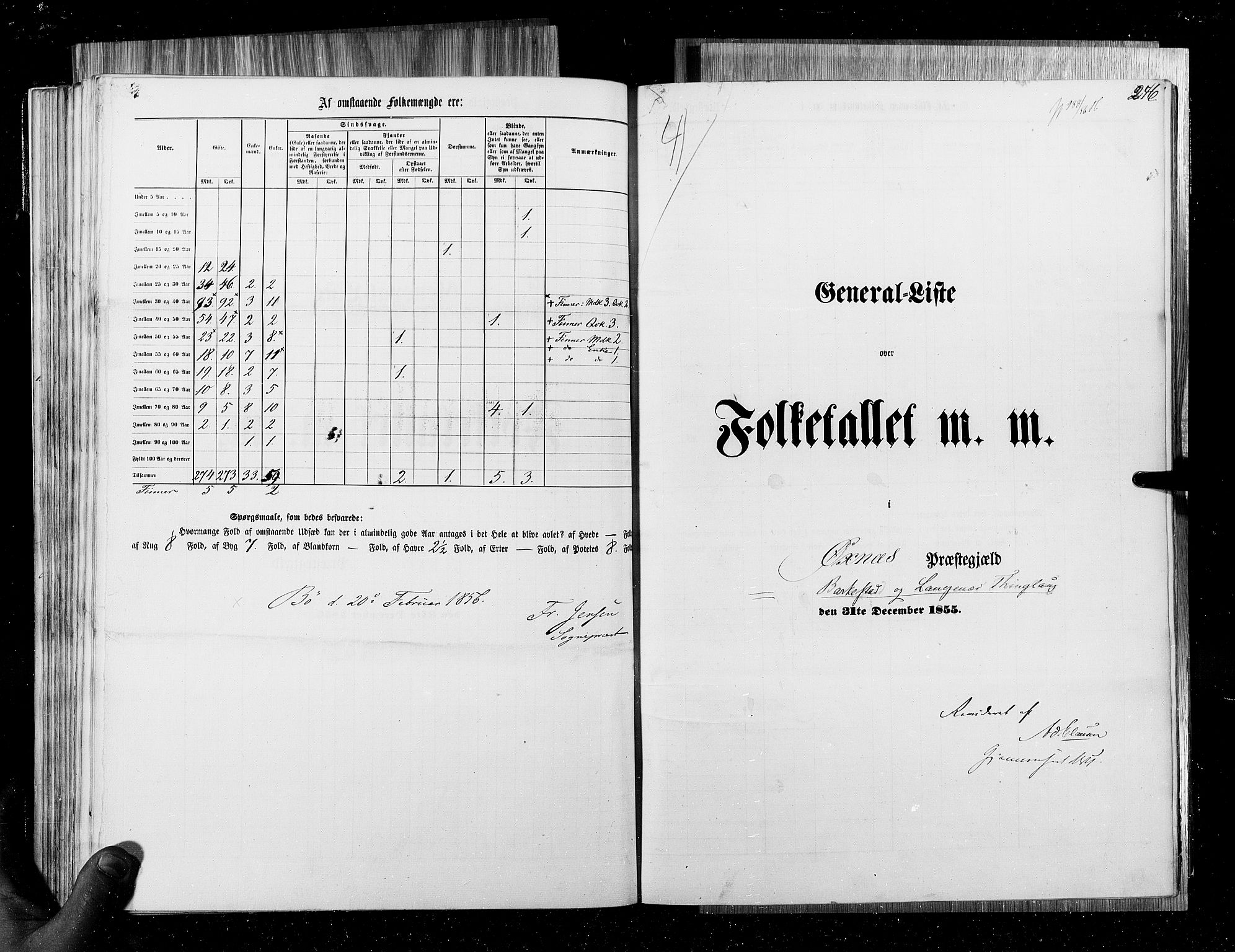 RA, Folketellingen 1855, bind 6B: Nordland amt og Finnmarken amt, 1855, s. 246