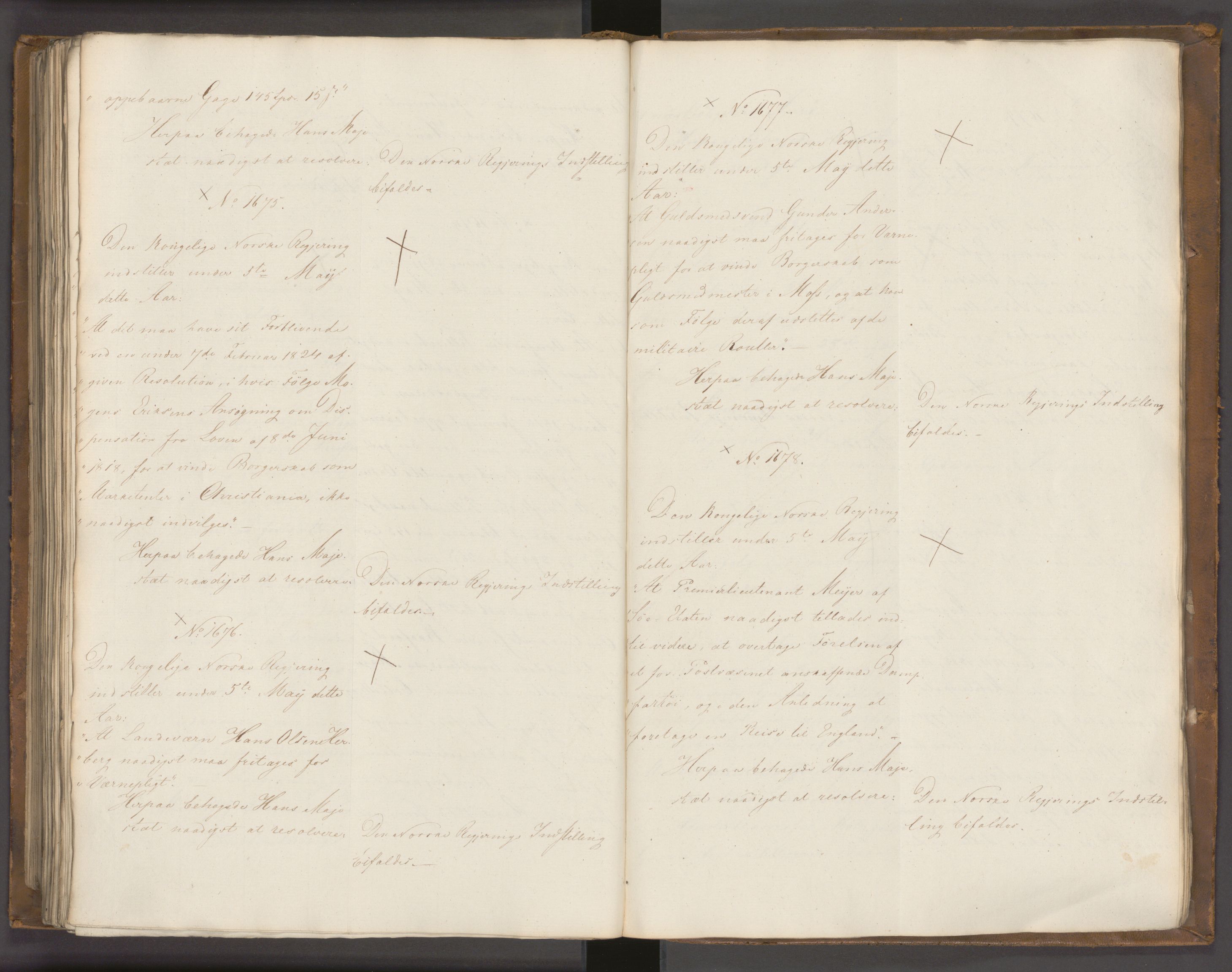 Statsrådssekretariatet, AV/RA-S-1001/A/Ab/L0022: Kgl. res. nr. 1210-1721, 1. halvår, 1826