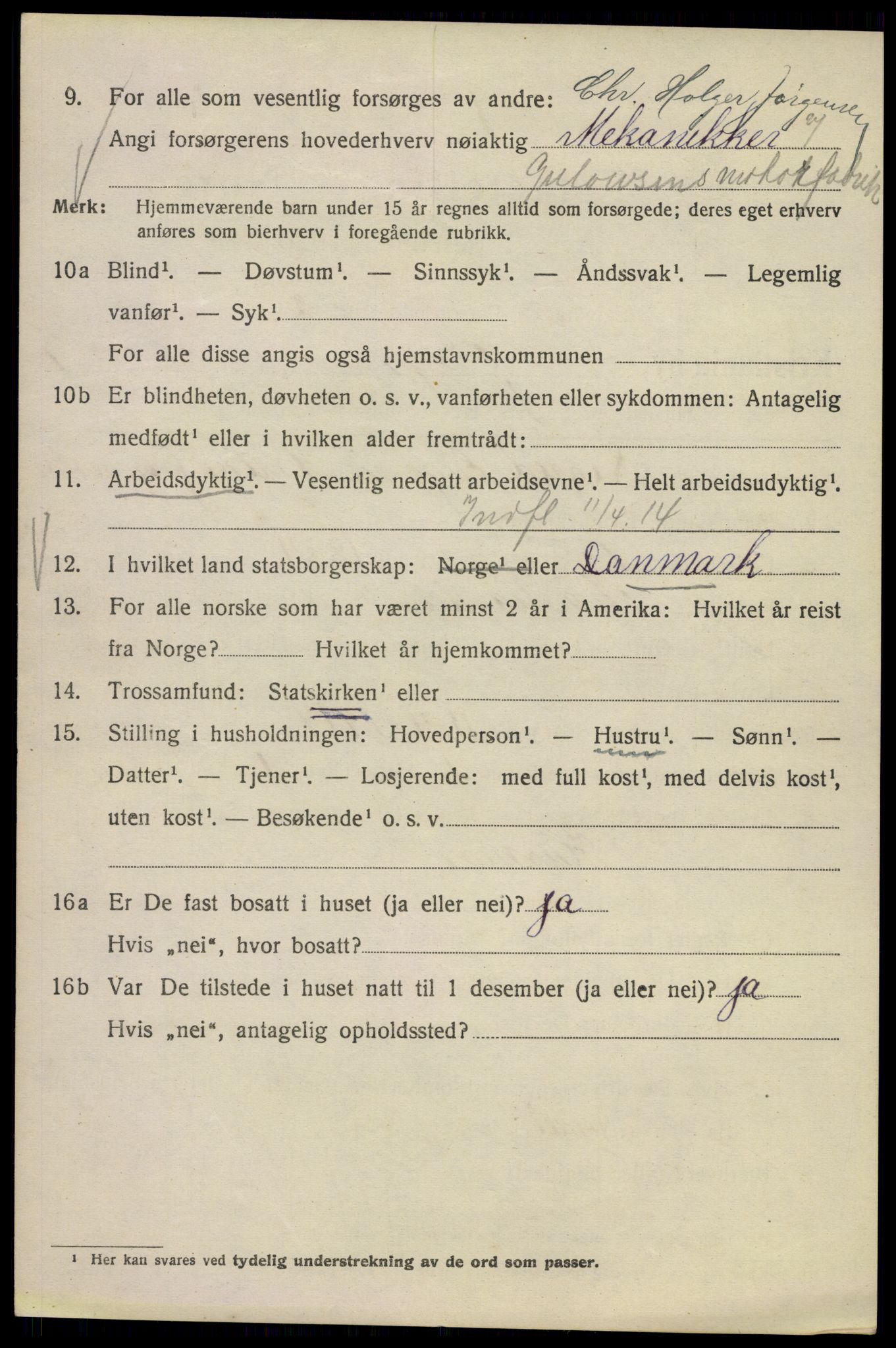 SAO, Folketelling 1920 for 0301 Kristiania kjøpstad, 1920, s. 640582