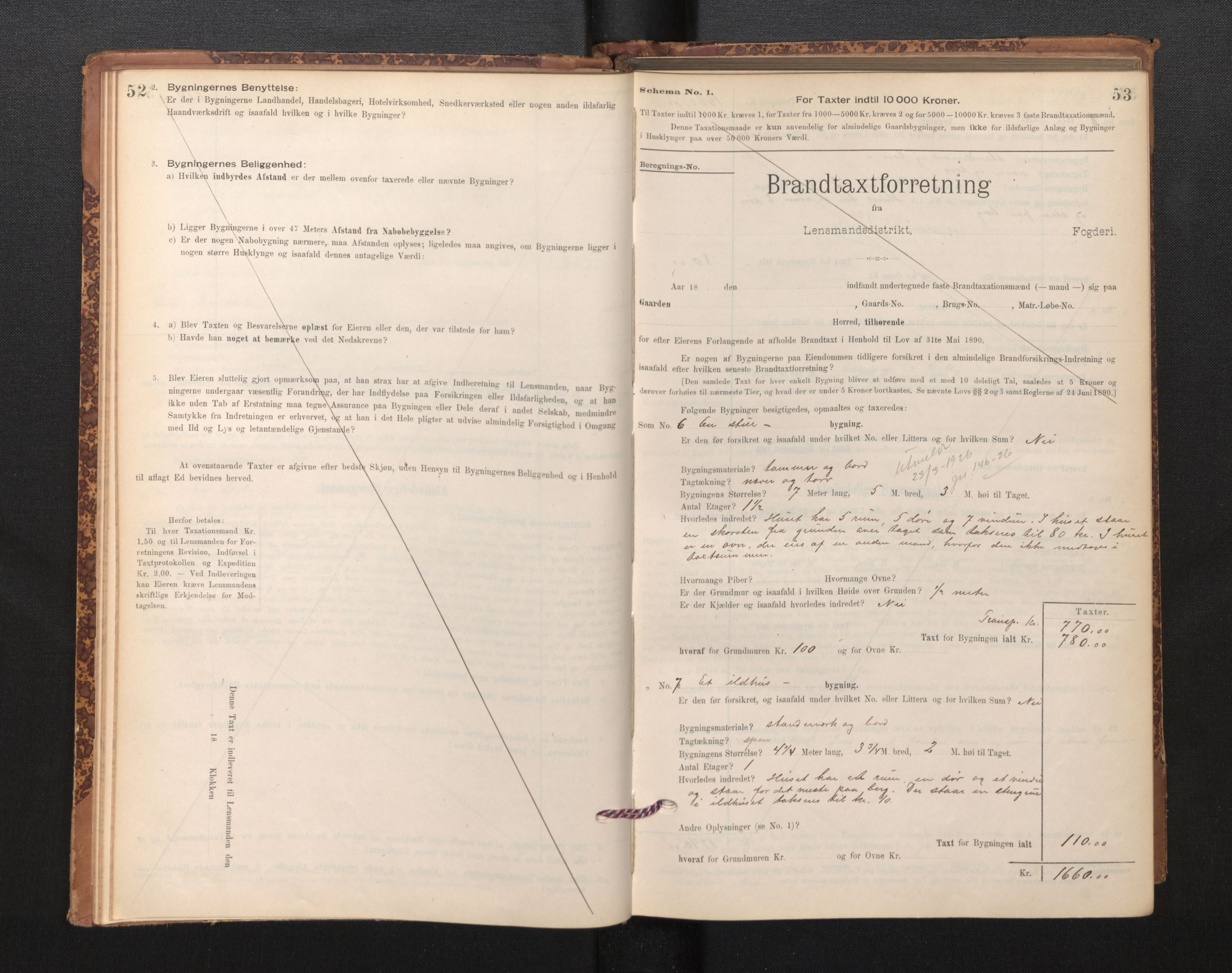 Lensmannen i Askvoll, AV/SAB-A-26301/0012/L0004: Branntakstprotokoll, skjematakst og liste over branntakstmenn, 1895-1932, s. 52-53