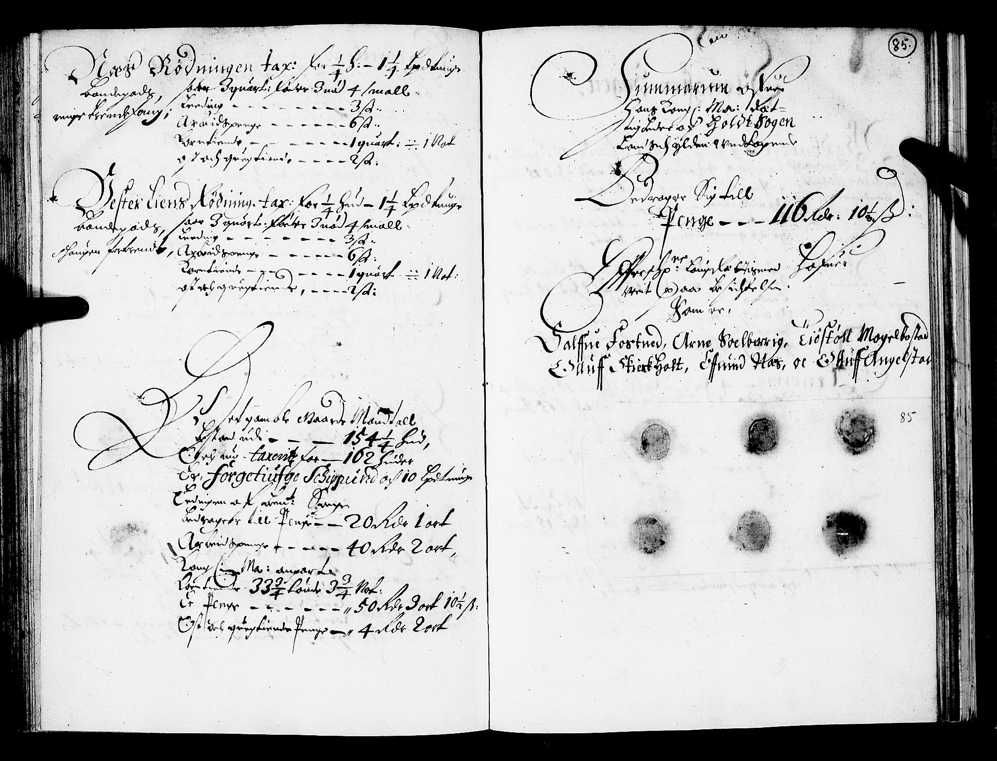 Rentekammeret inntil 1814, Realistisk ordnet avdeling, AV/RA-EA-4070/N/Nb/Nba/L0028: Nedenes len, 1668, s. 84b-85a