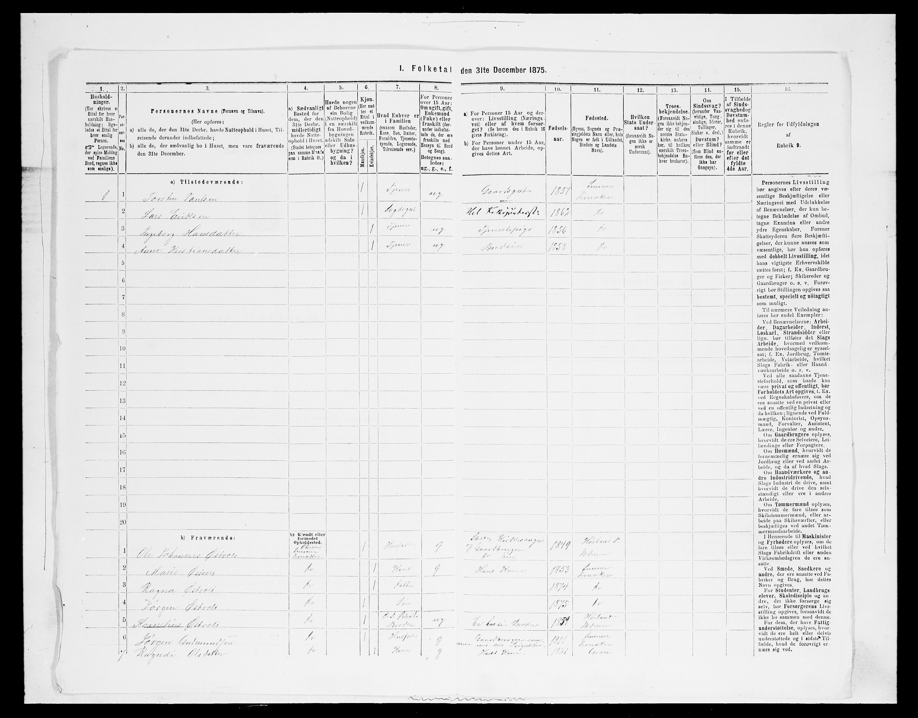 SAH, Folketelling 1875 for 0532P Jevnaker prestegjeld, 1875, s. 423