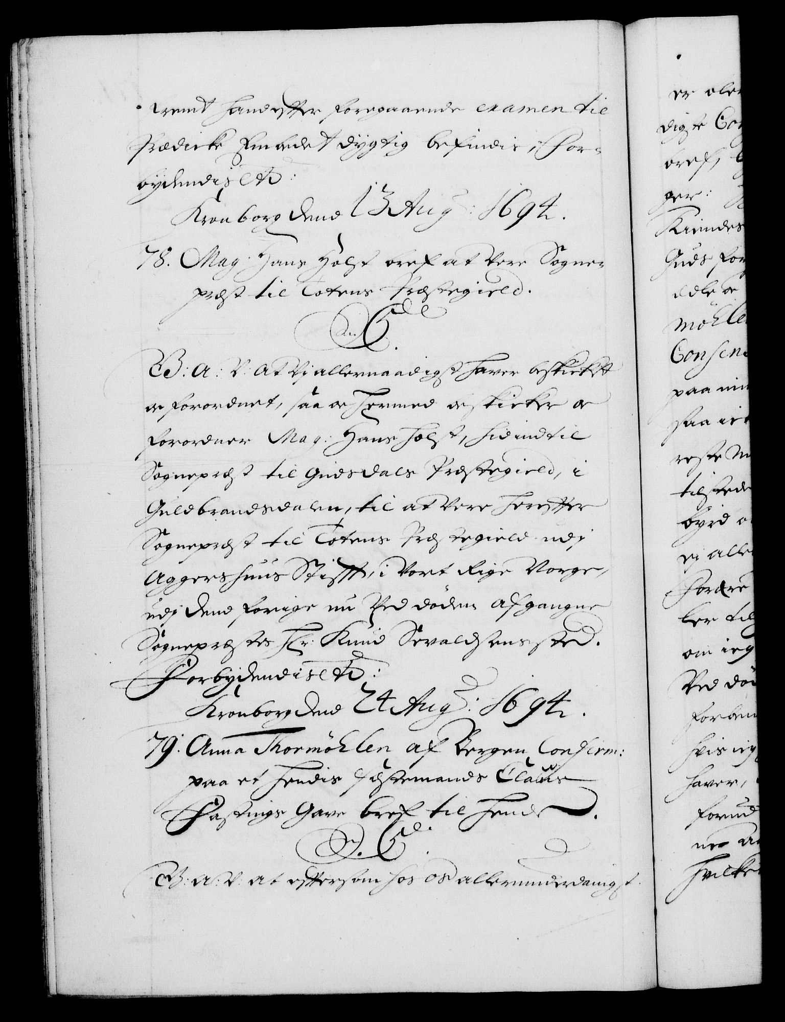 Danske Kanselli 1572-1799, AV/RA-EA-3023/F/Fc/Fca/Fcaa/L0016: Norske registre (mikrofilm), 1692-1697, s. 174b