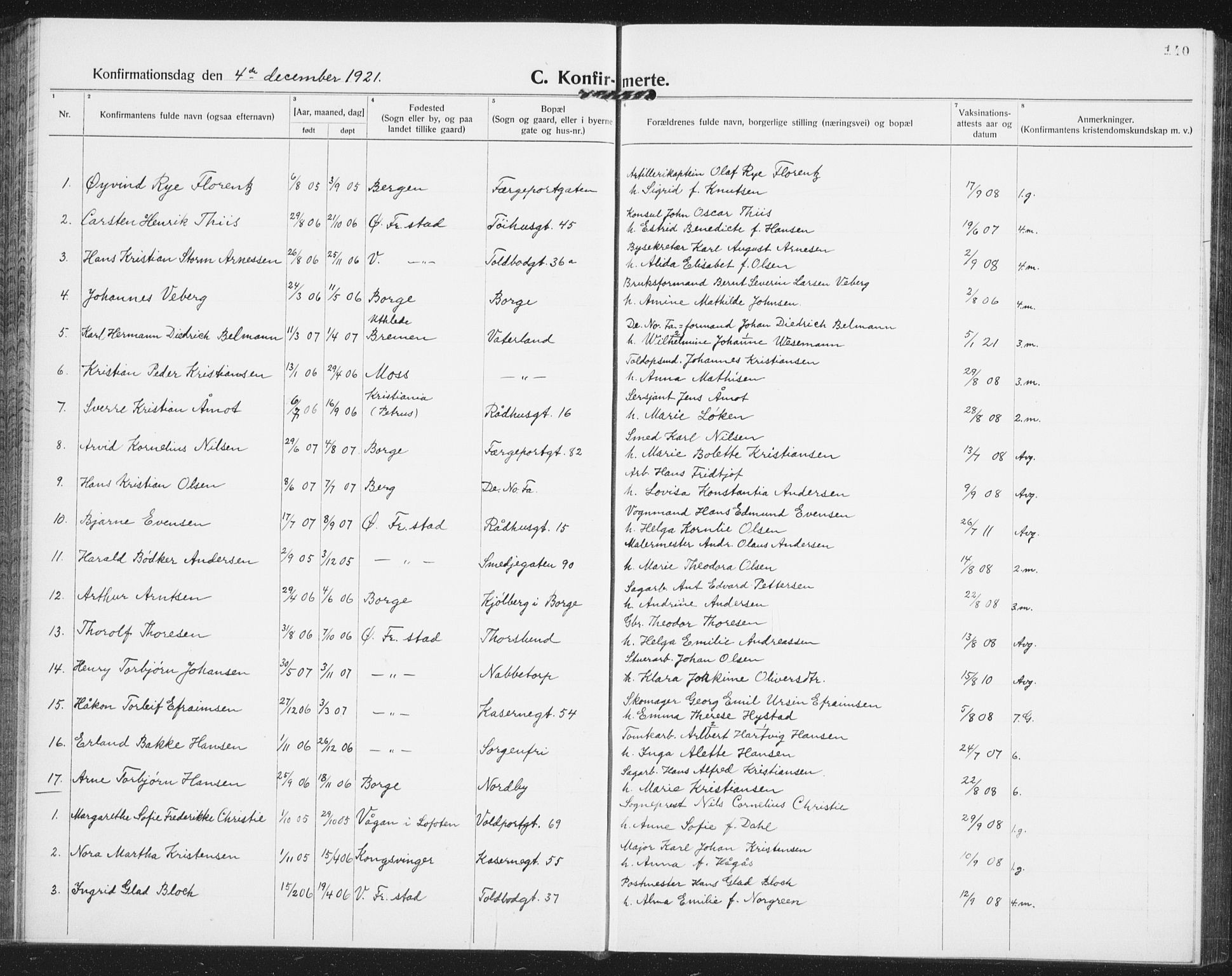 Østre Fredrikstad prestekontor Kirkebøker, AV/SAO-A-10907/G/Ga/L0003: Klokkerbok nr. 3, 1920-1940, s. 140