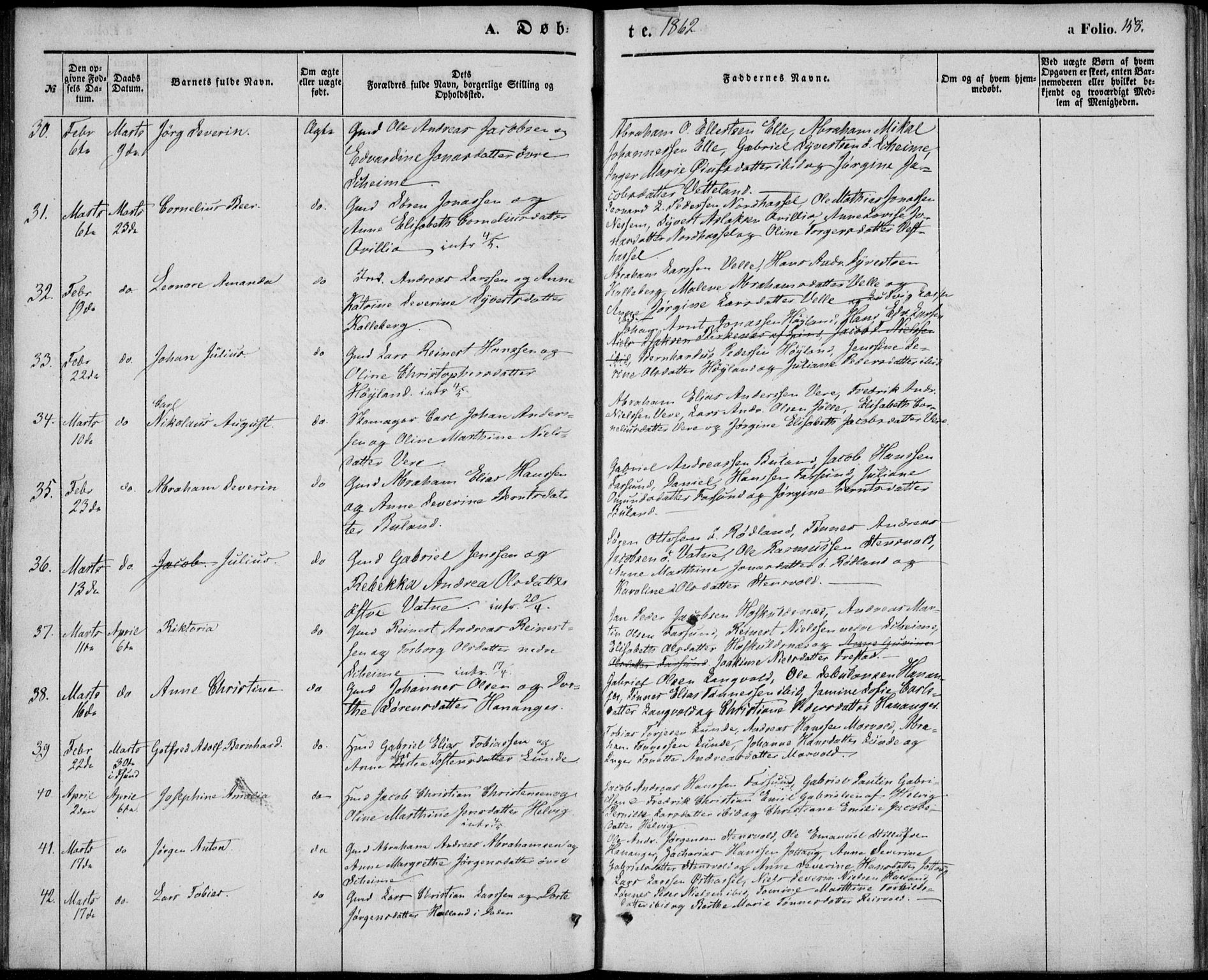 Lista sokneprestkontor, AV/SAK-1111-0027/F/Fb/L0002: Klokkerbok nr. B 2, 1847-1862, s. 158