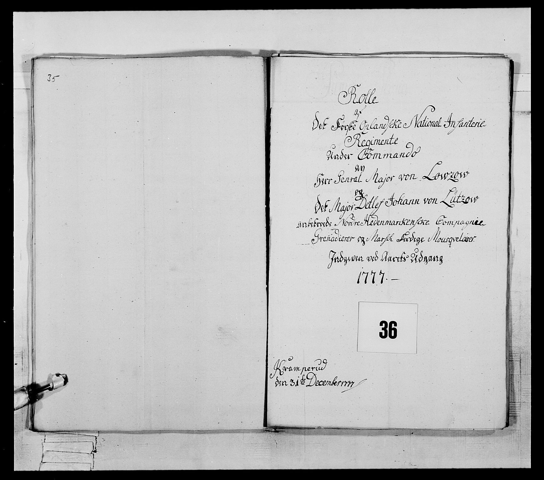 Generalitets- og kommissariatskollegiet, Det kongelige norske kommissariatskollegium, RA/EA-5420/E/Eh/L0059: 1. Opplandske nasjonale infanteriregiment, 1775-1783, s. 264