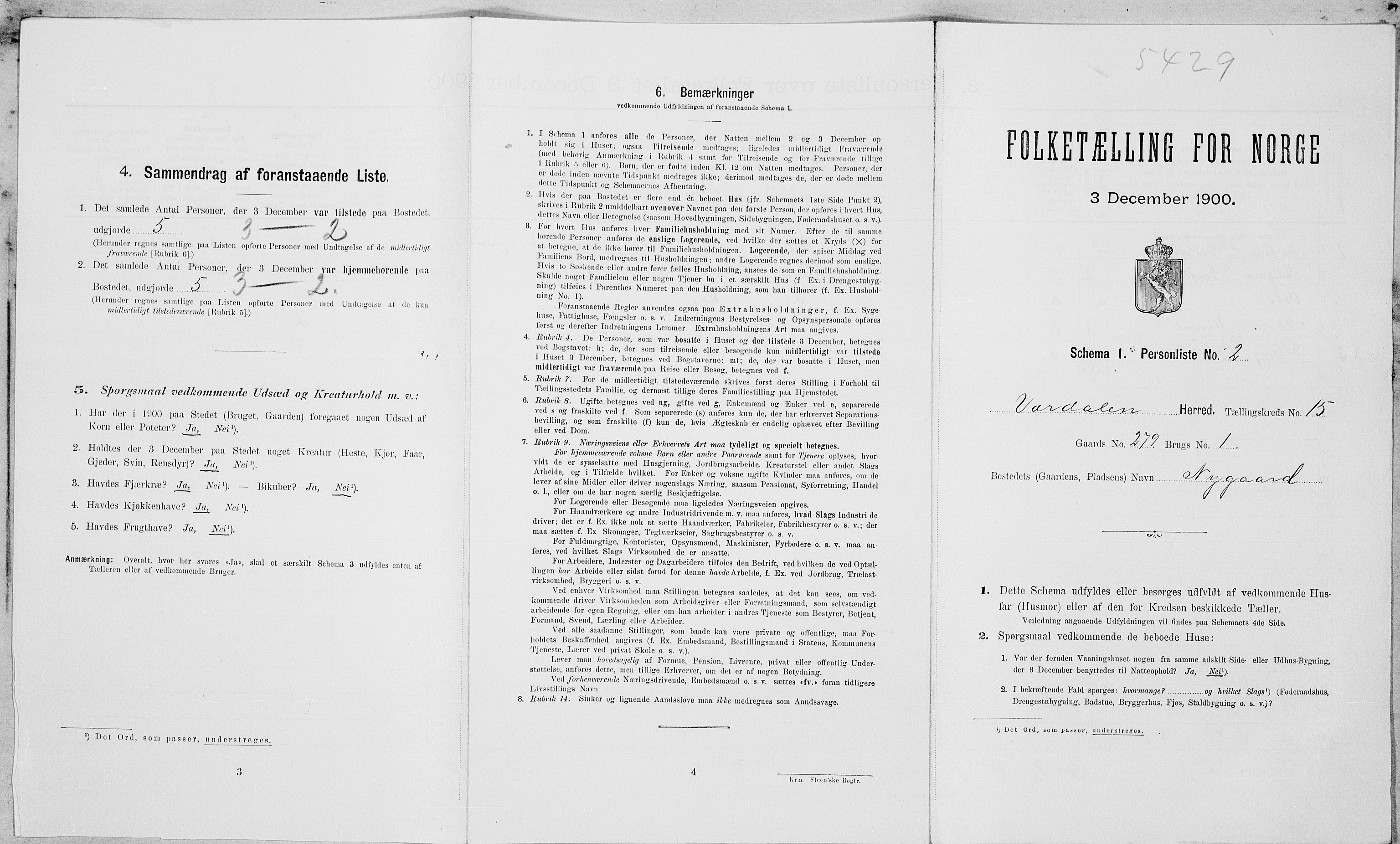 SAT, Folketelling 1900 for 1721 Verdal herred, 1900, s. 1885