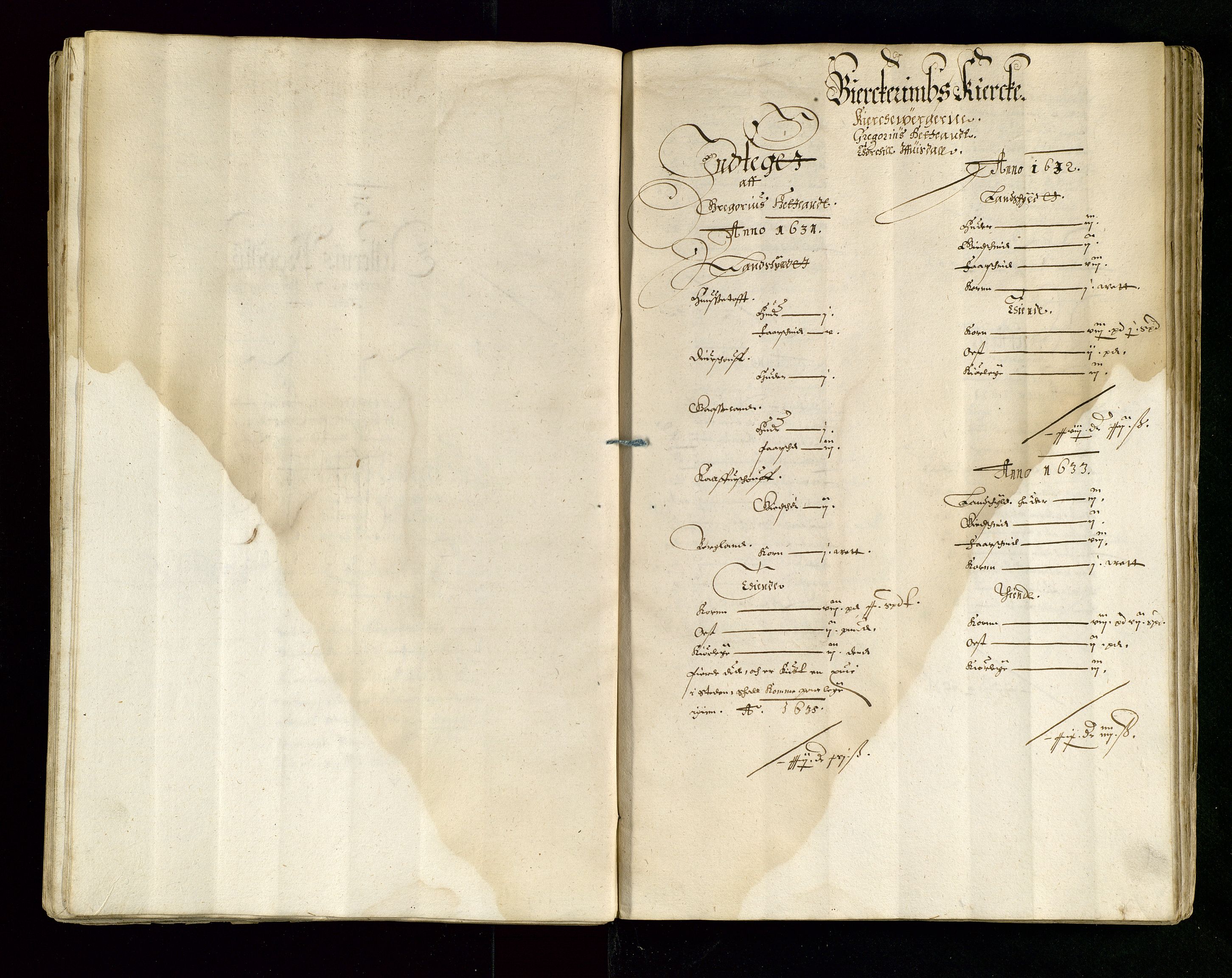 Stavanger len, AV/SAST-A-101870/Ob/L0019: Kirkeregnskaper, 1632-1641, s. 192