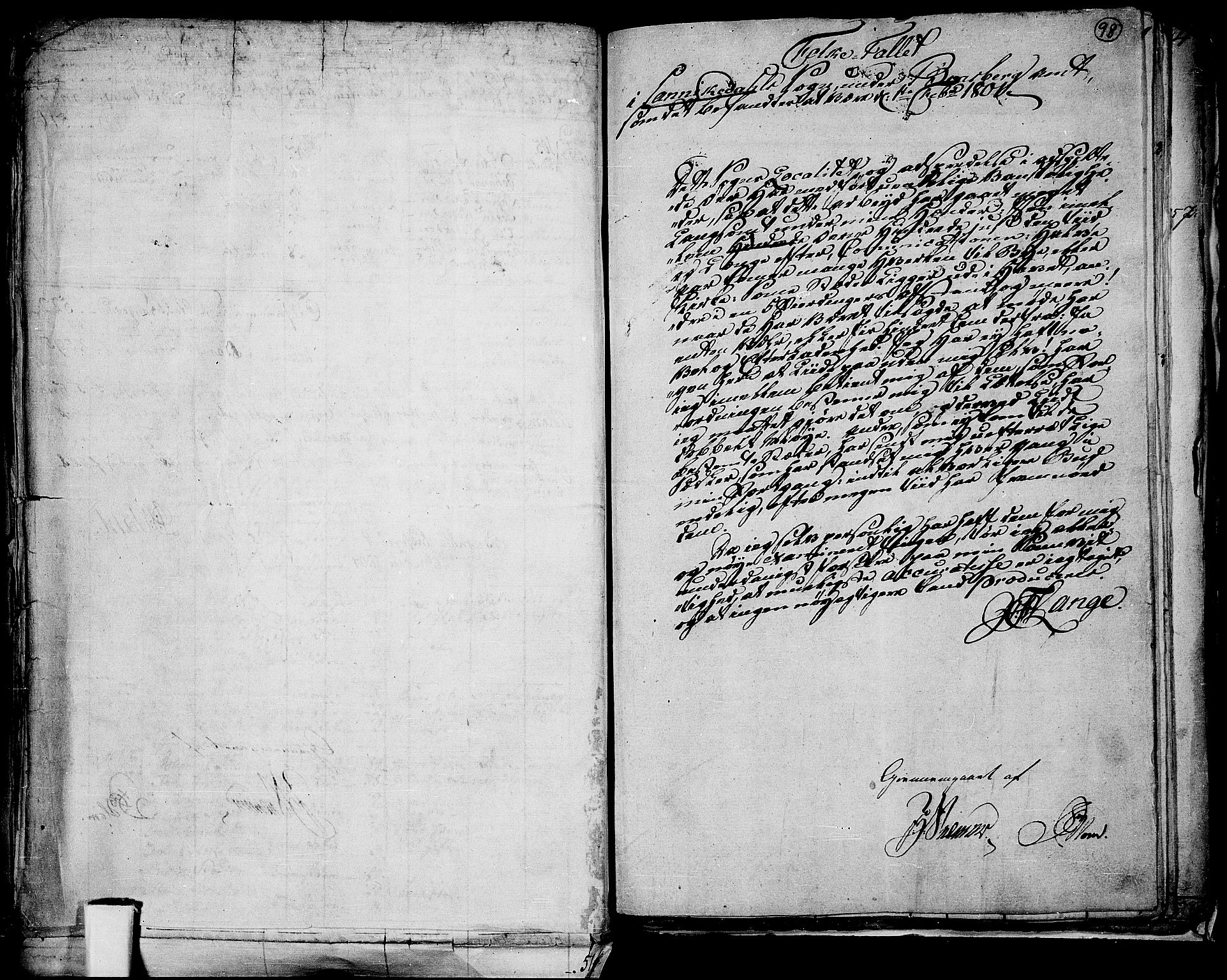 RA, Folketelling 1801 for 0801P Kragerø prestegjeld, 1801, s. 97b-98a