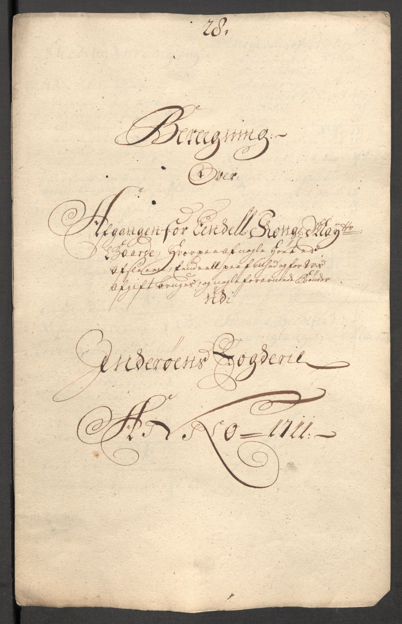 Rentekammeret inntil 1814, Reviderte regnskaper, Fogderegnskap, RA/EA-4092/R63/L4319: Fogderegnskap Inderøy, 1711, s. 448