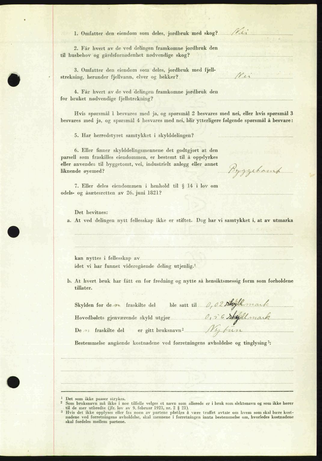 Romsdal sorenskriveri, AV/SAT-A-4149/1/2/2C: Pantebok nr. A30, 1949-1949, Dagboknr: 2254/1949