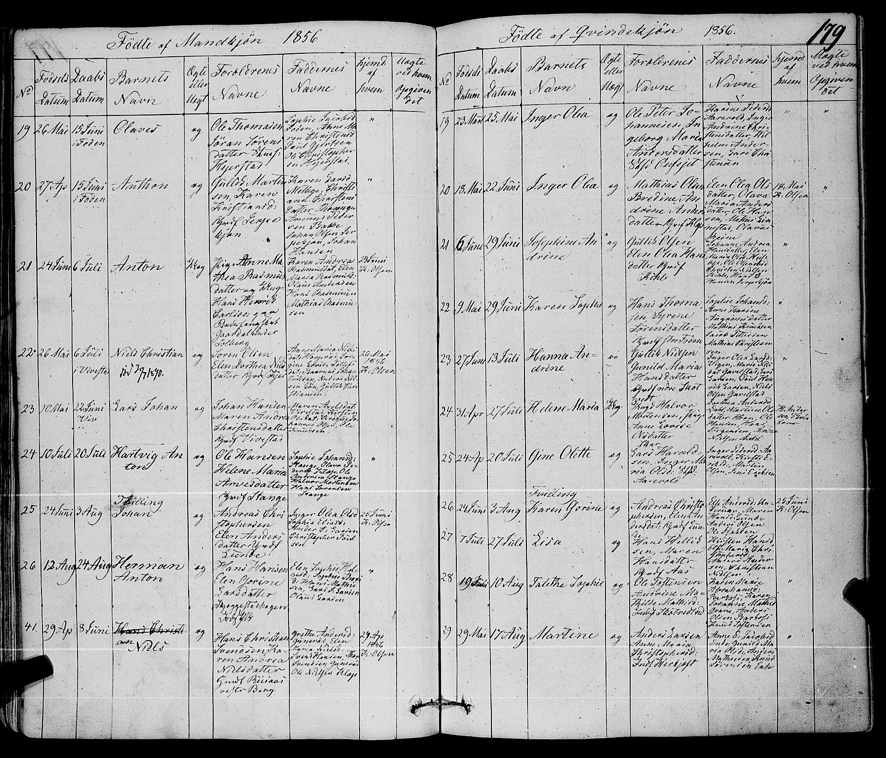 Ramnes kirkebøker, AV/SAKO-A-314/F/Fa/L0005: Ministerialbok nr. I 5, 1841-1861, s. 178-179