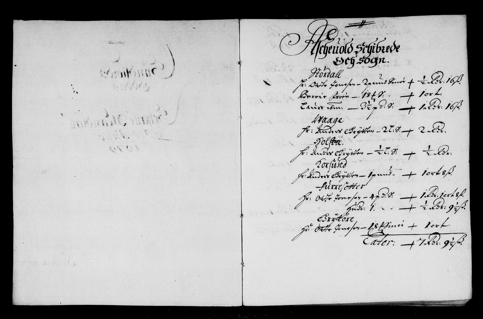 Rentekammeret inntil 1814, Reviderte regnskaper, Stiftamtstueregnskaper, Bergen stiftamt, AV/RA-EA-6043/R/Rc/L0055: Bergen stiftamt, 1679